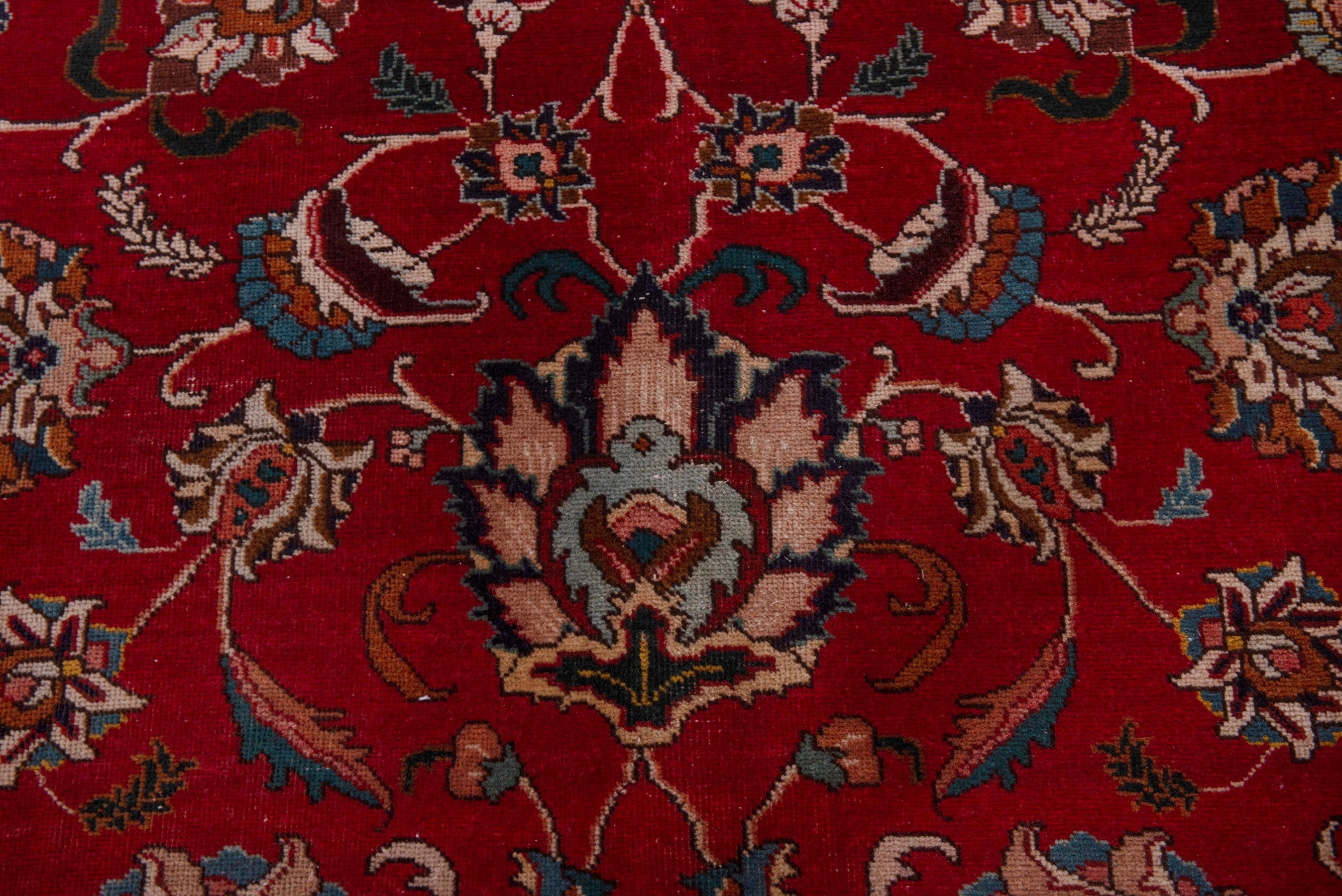 Persian Tabriz oversized rug in burgundy and antique gold, view 13 of 20