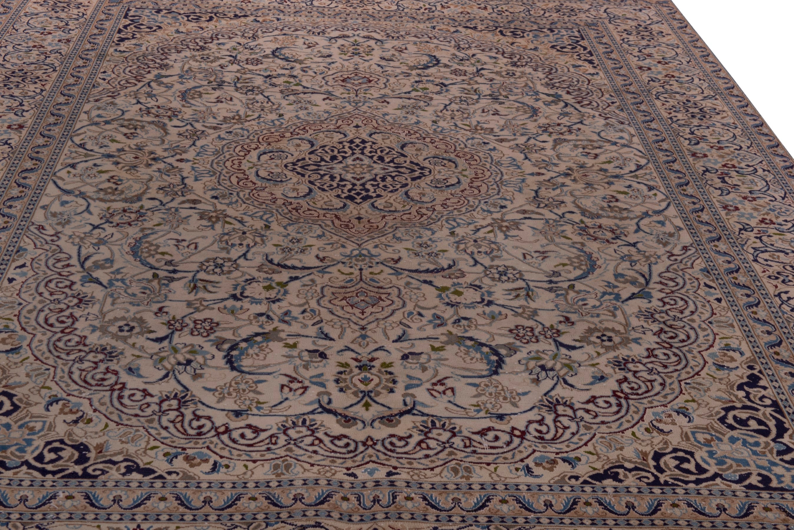 Persian Nain oversized rug in cream and taupe, view 10 of 23