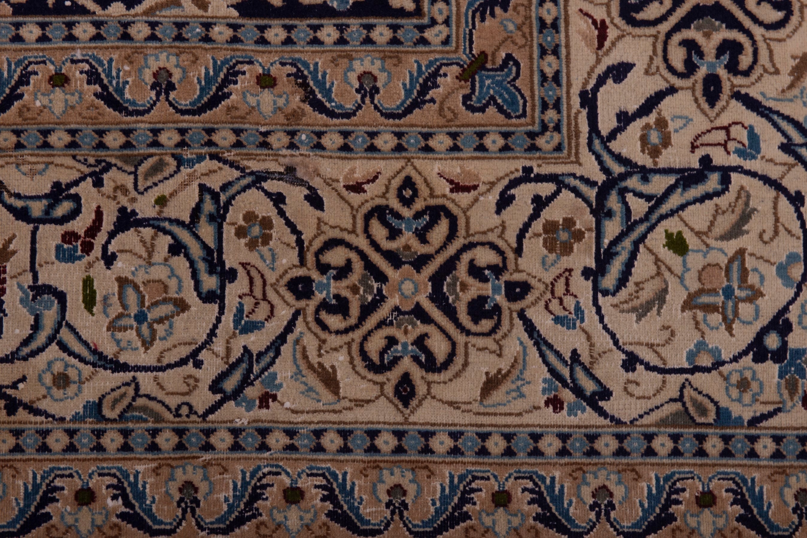 Persian Nain oversized rug in cream and taupe, view 11 of 23