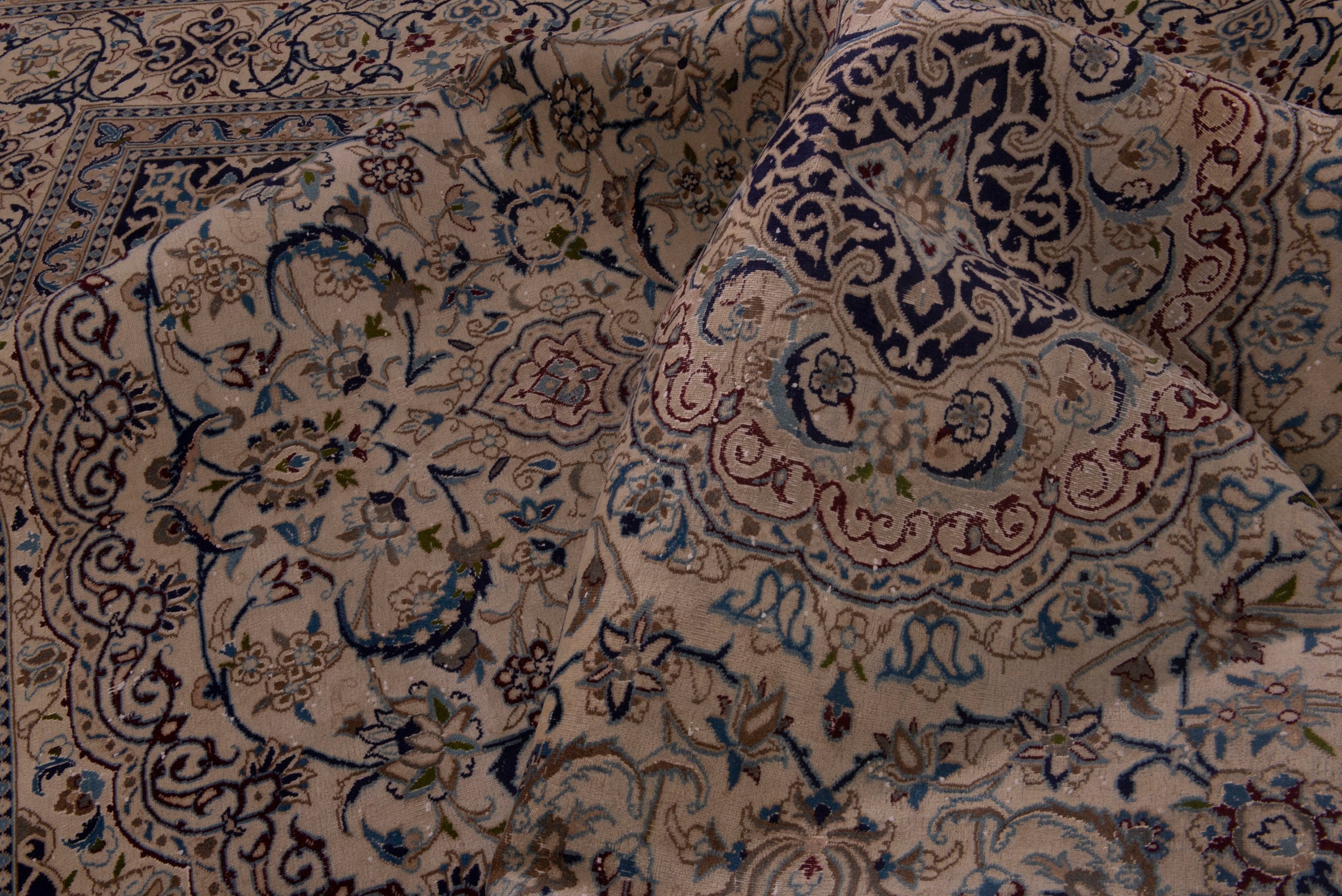 Persian Nain oversized rug in cream and taupe, view 21 of 23