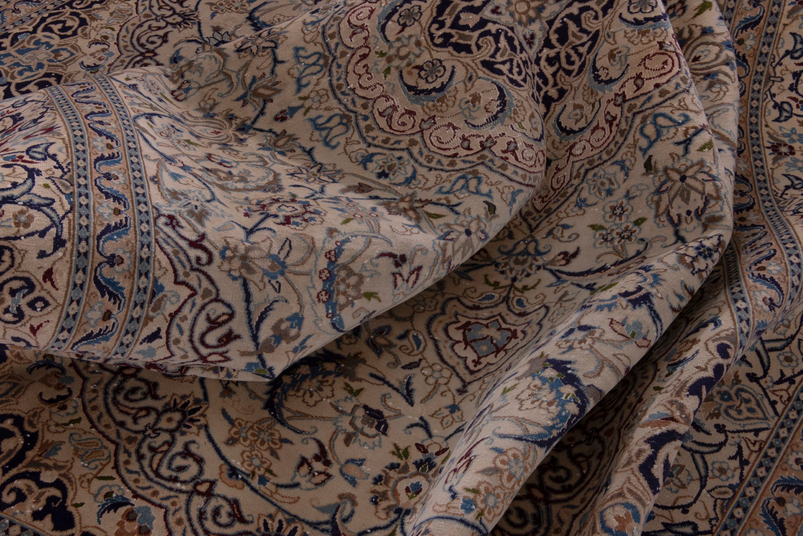 Persian Nain oversized rug in cream and taupe, view 22 of 23