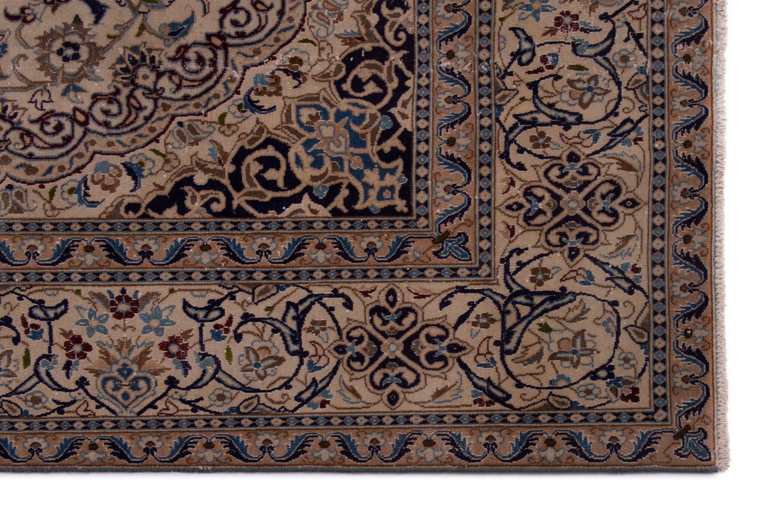 Persian Nain oversized rug in cream and taupe, view 5 of 23
