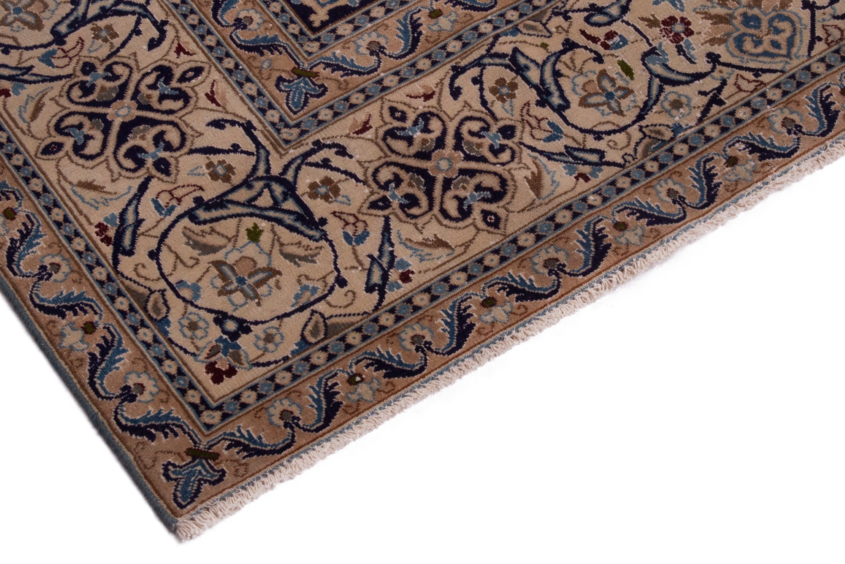Persian Nain oversized rug in cream and taupe, view 6 of 23