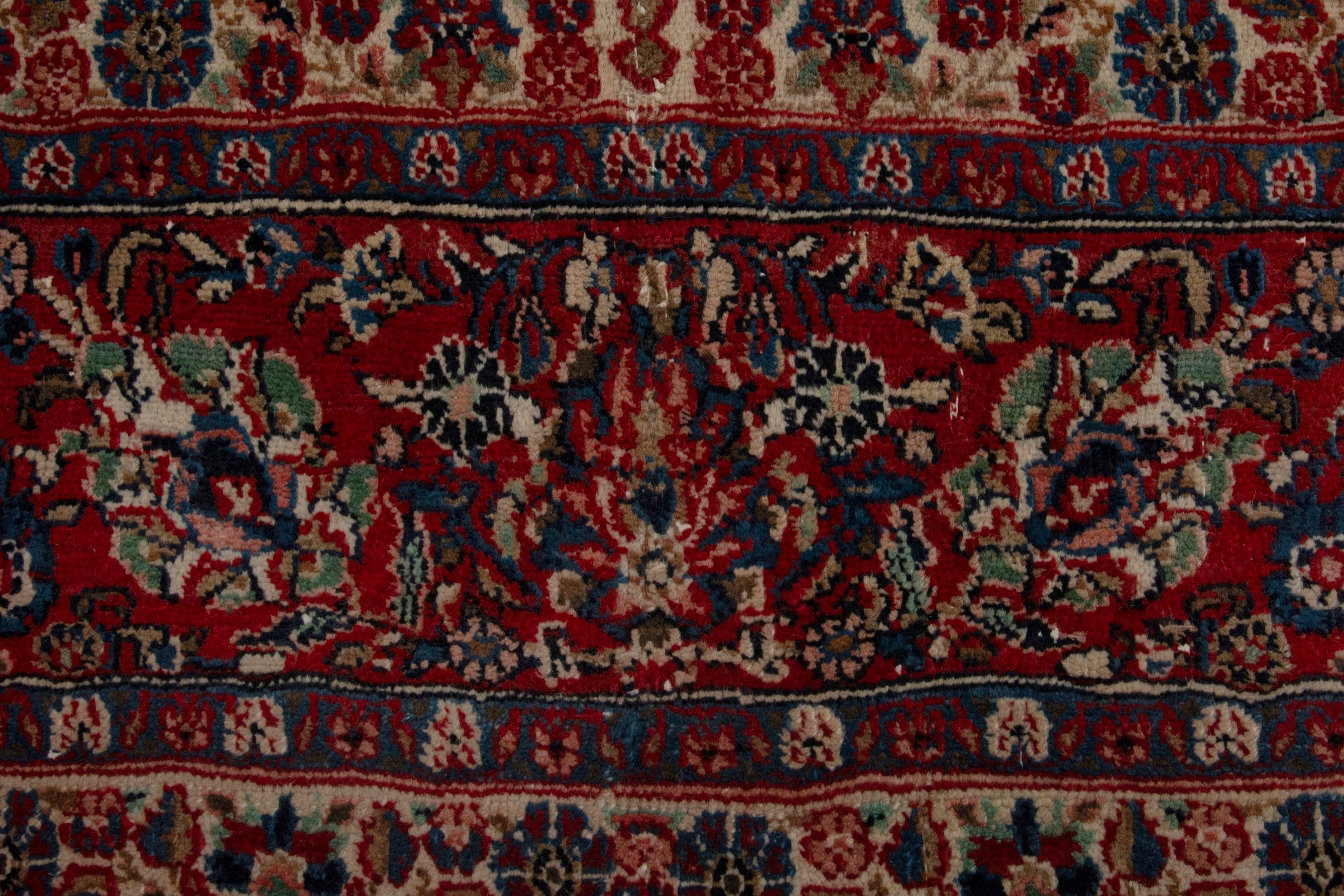 Persian Hamedan oversized rug in navy and burgundy, view 11 of 18