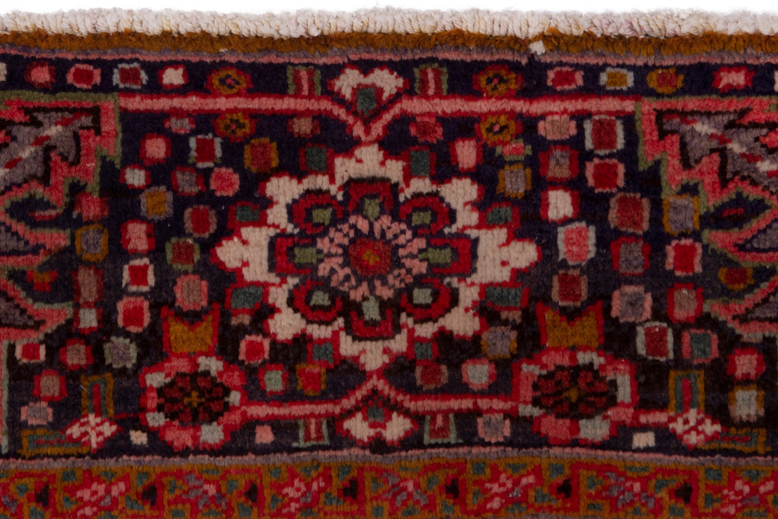 Persian Heriz oversized rug in deep red and dark brown, view 11 of 20