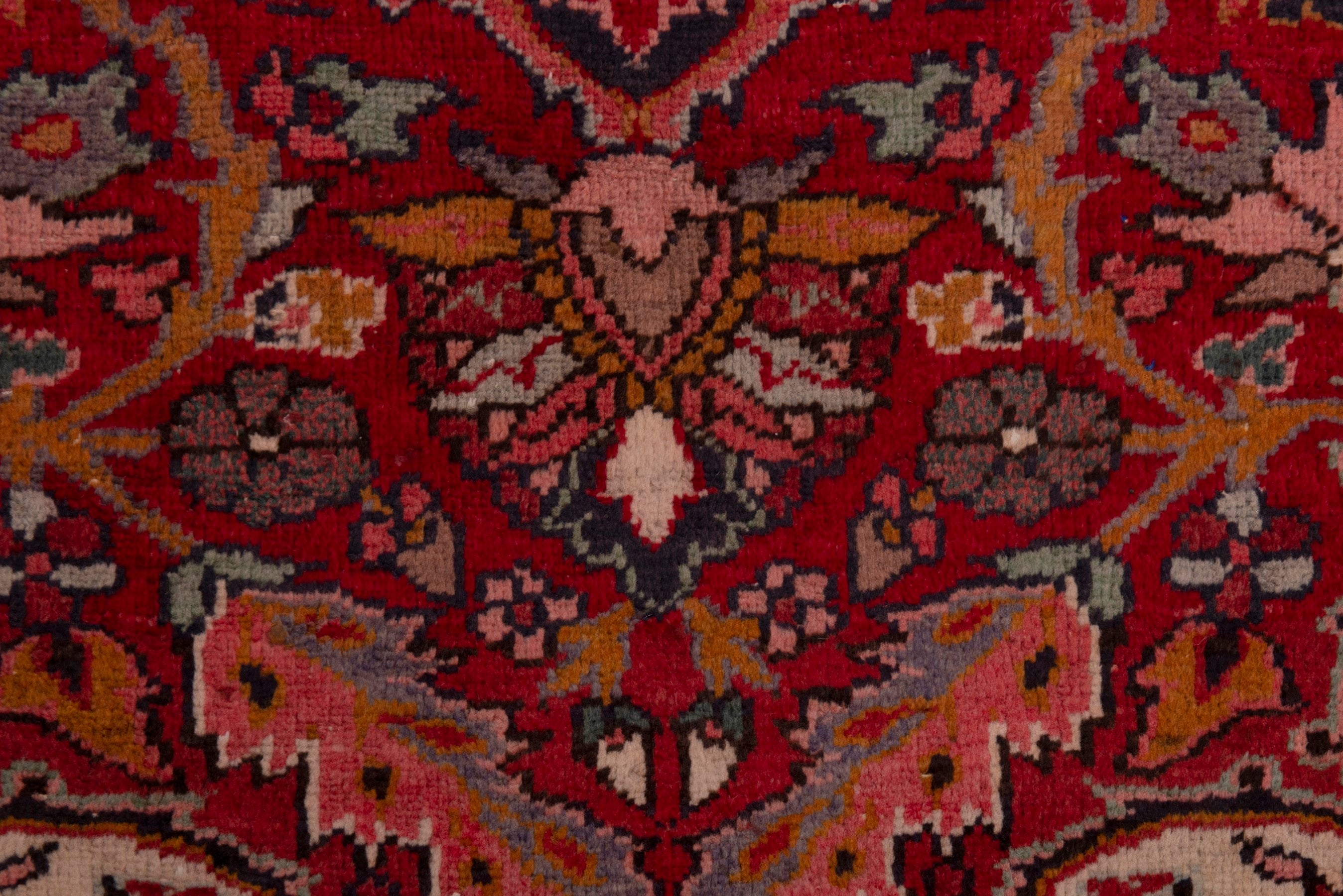 Persian Heriz oversized rug in deep red and dark brown, view 12 of 20