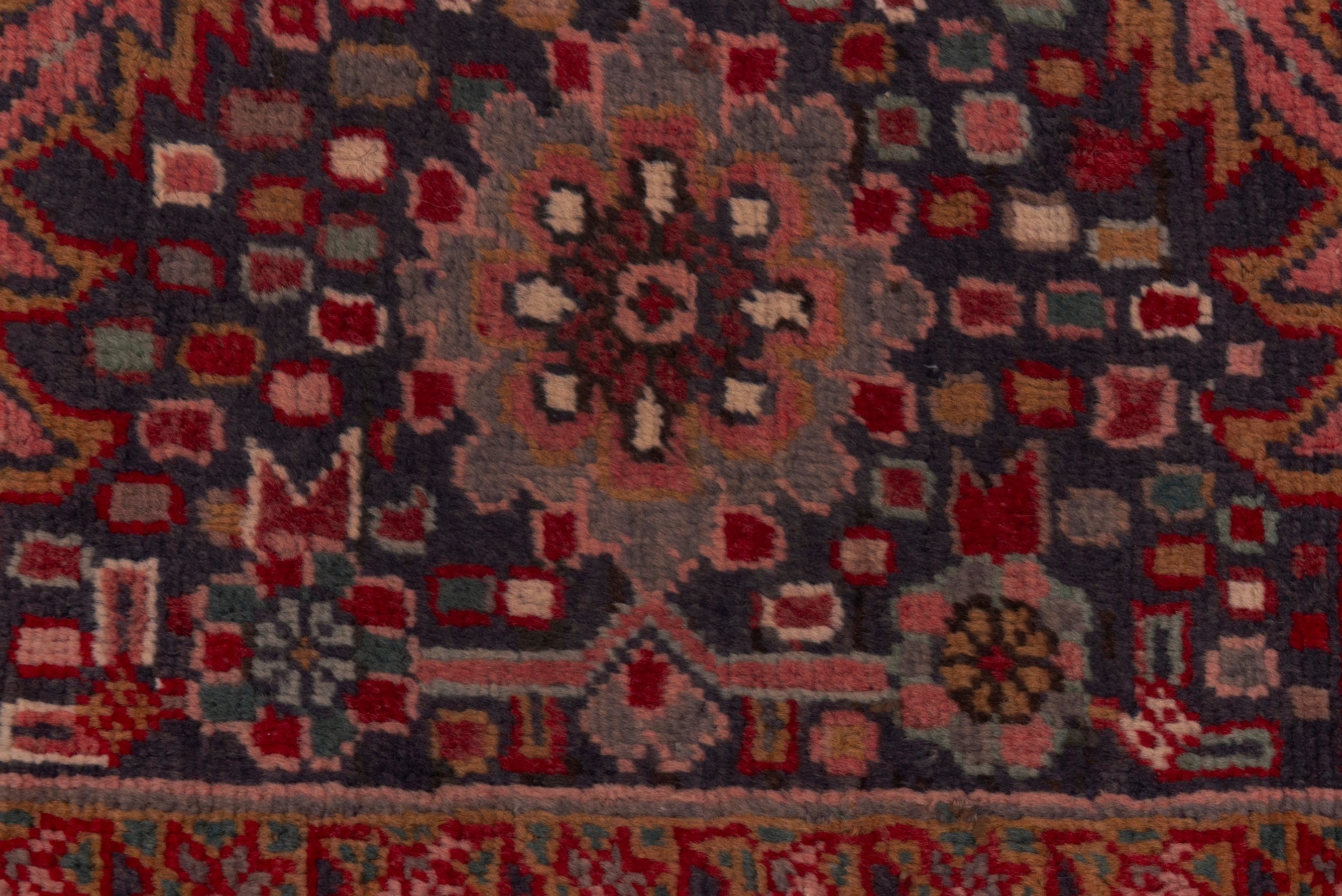 Persian Heriz oversized rug in deep red and dark brown, view 14 of 20