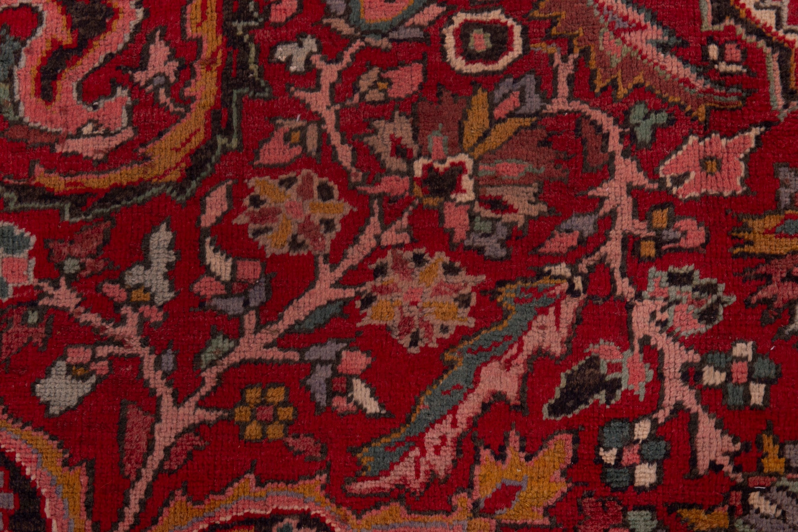 Persian Heriz oversized rug in deep red and dark brown, view 15 of 20