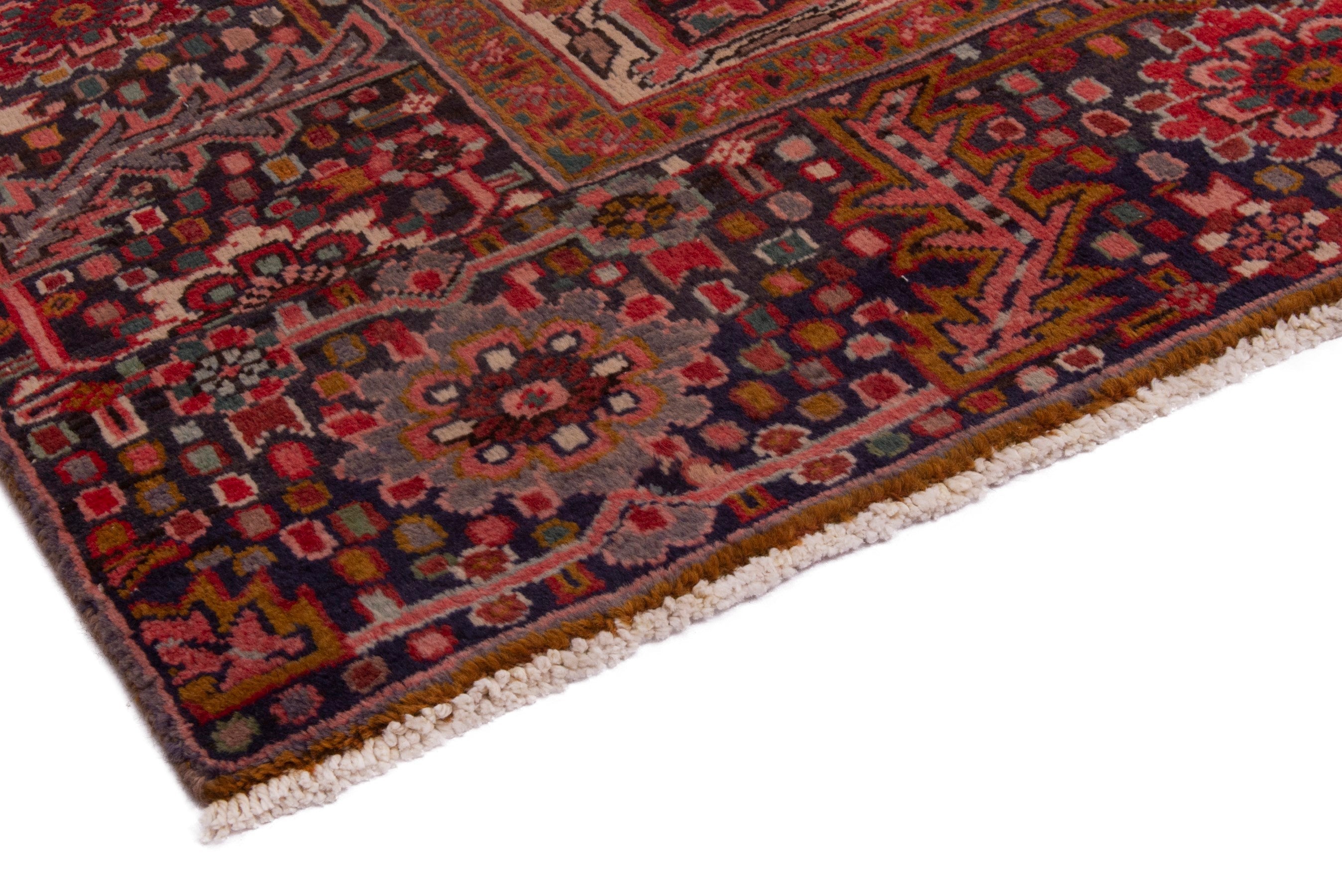Persian Heriz oversized rug in deep red and dark brown, view 6 of 20