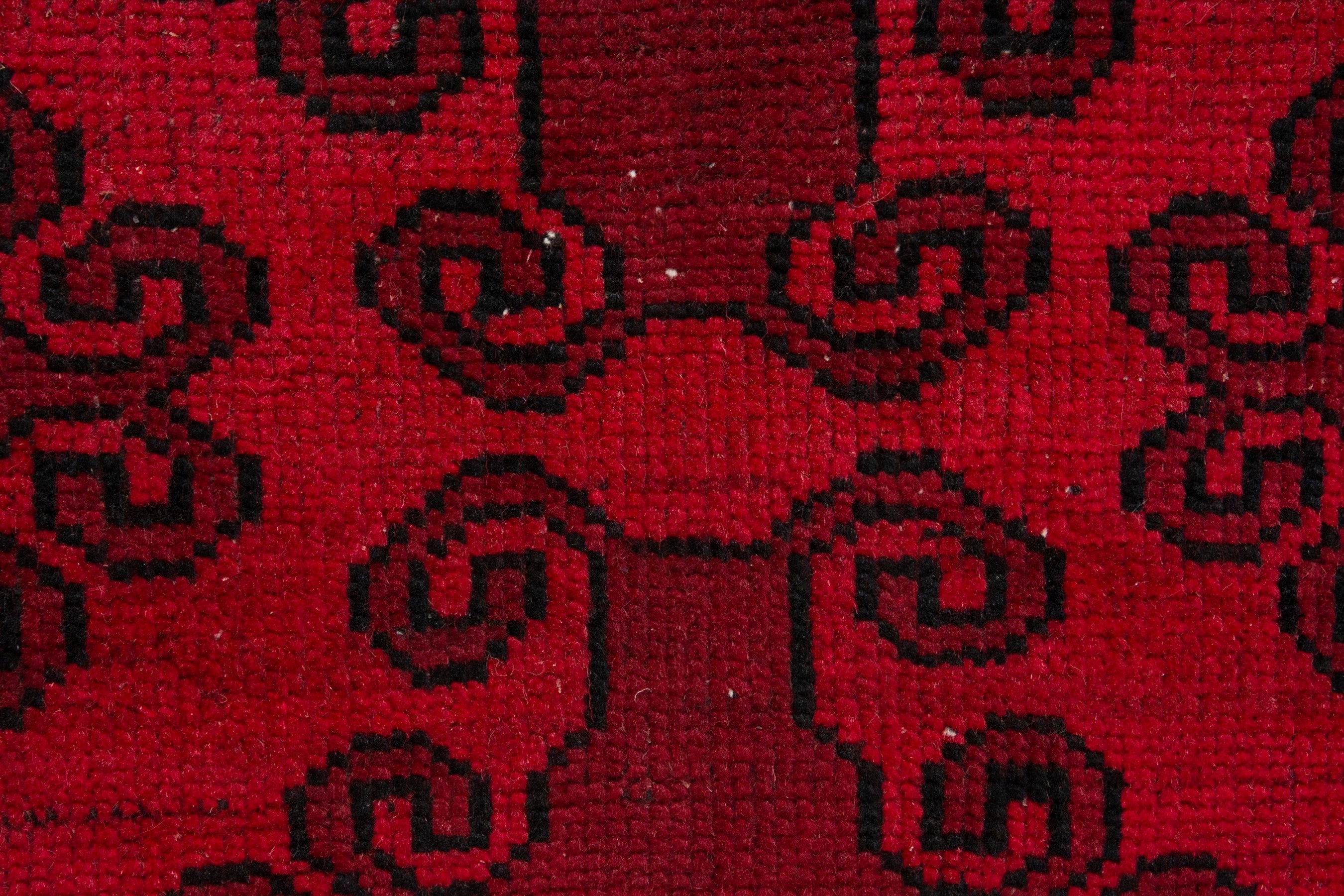 Persian Baluch accent rug in deep red and burgundy, view 13 of 17
