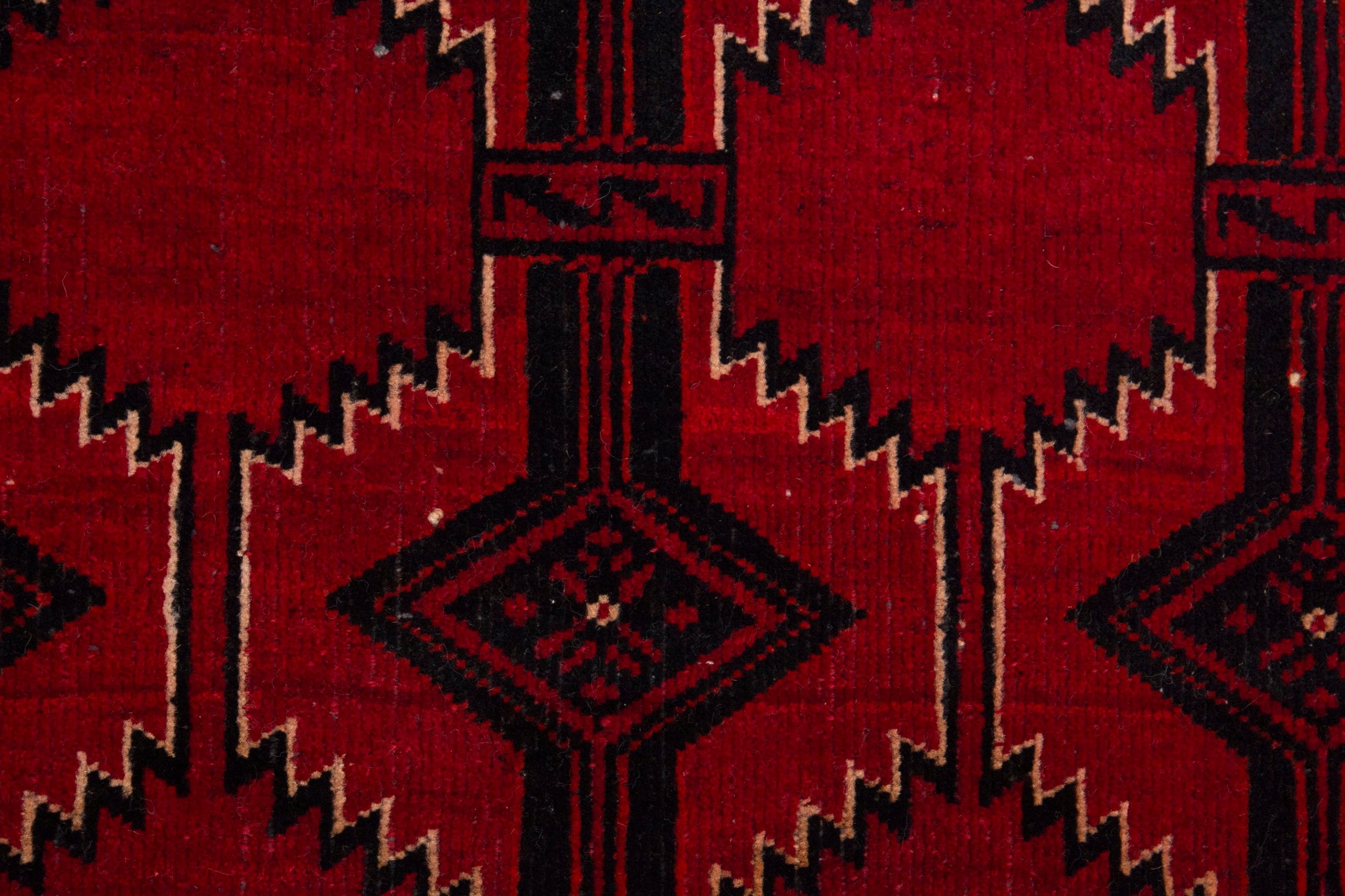Persian Baluch accent rug in burgundy and deep red, view 11 of 17