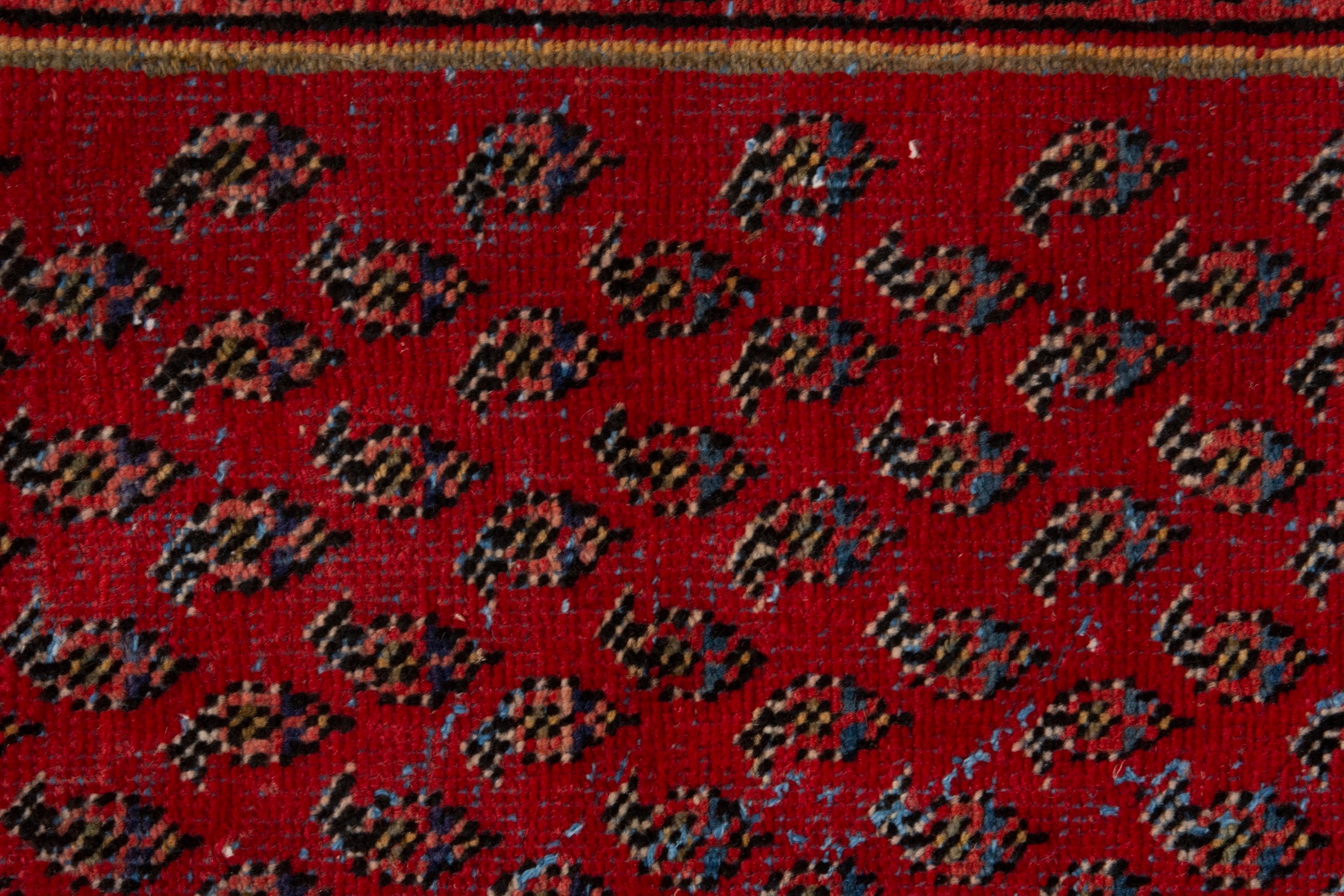 Persian Botteh runner rug in deep red and cream, view 14 of 18