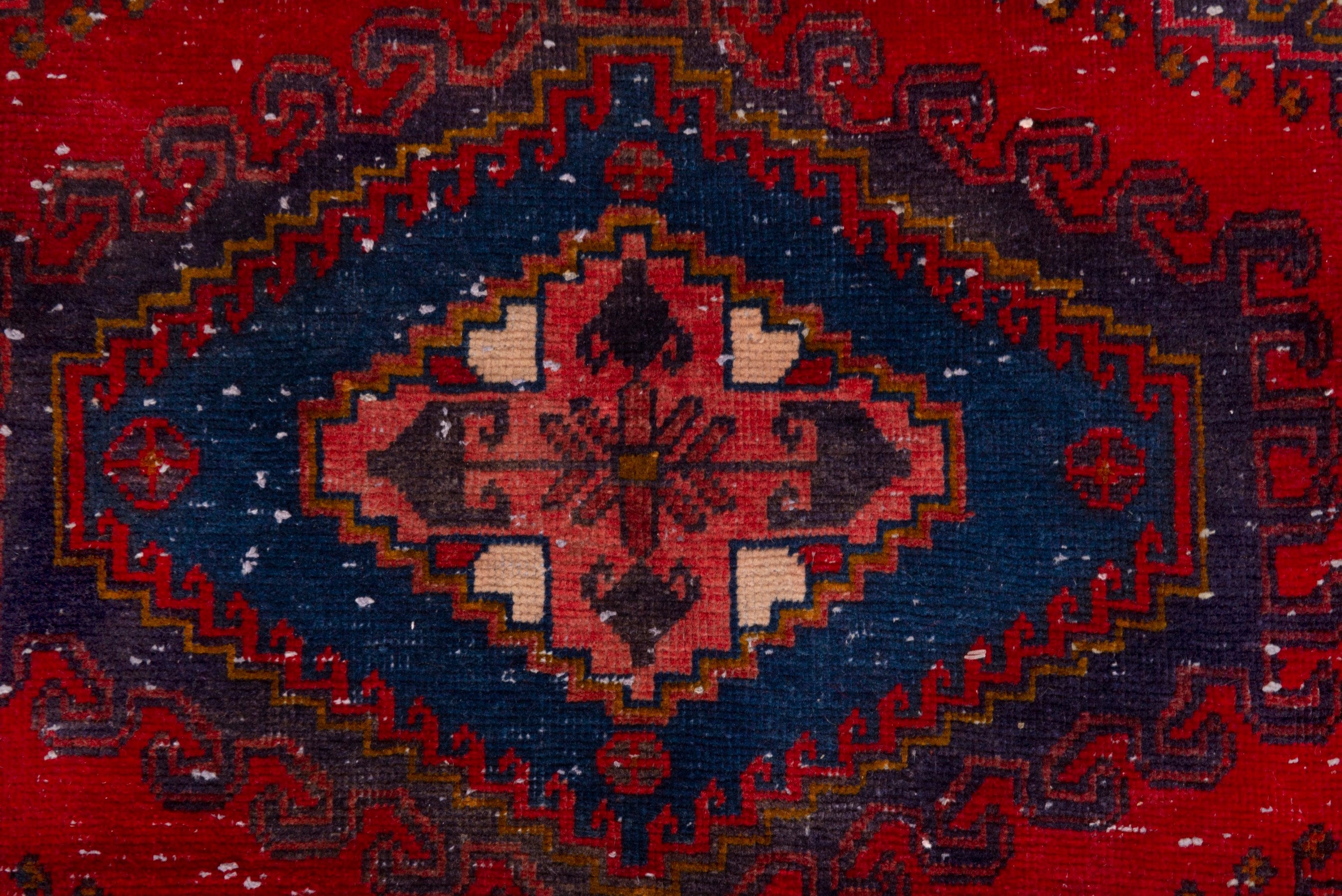 Persian Vist area rug in deep red and dark blue, view 12 of 19