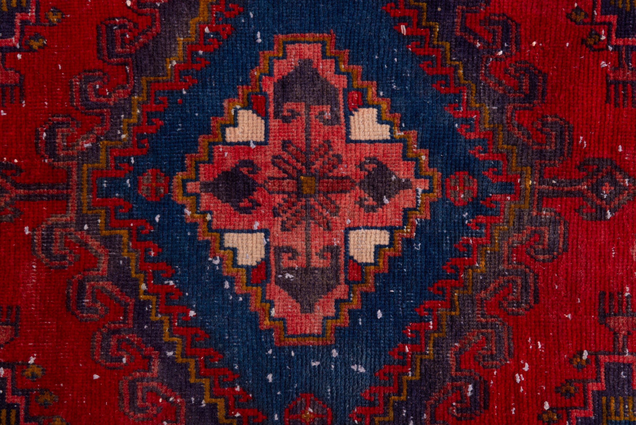 Persian Vist area rug in deep red and dark blue, view 15 of 19
