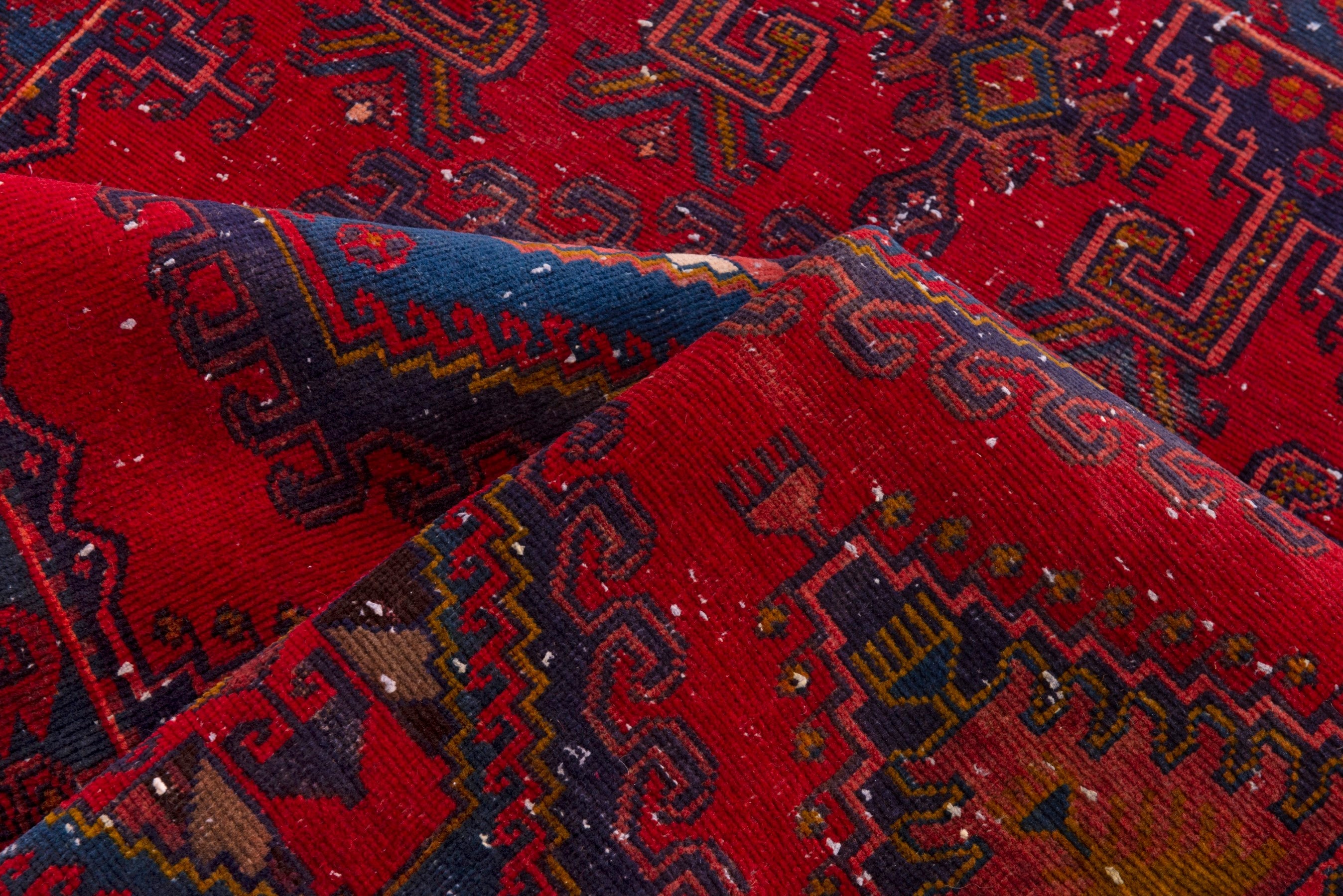 Persian Vist area rug in deep red and dark blue, view 16 of 19