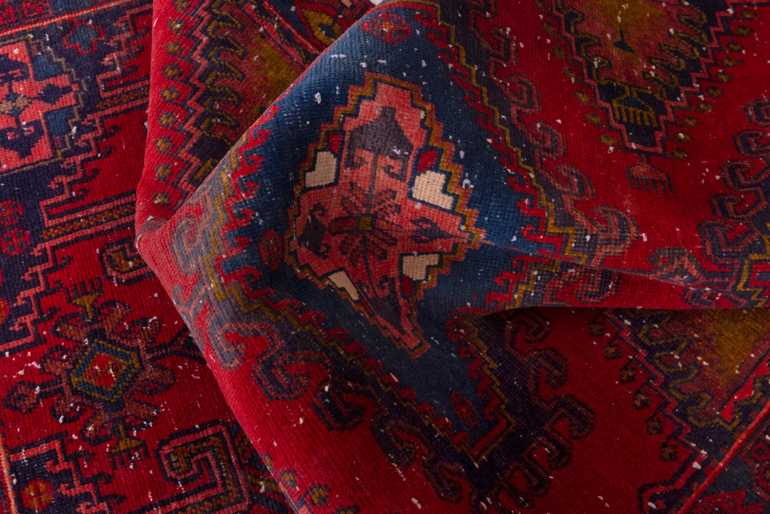 Persian Vist area rug in deep red and dark blue, view 18 of 19