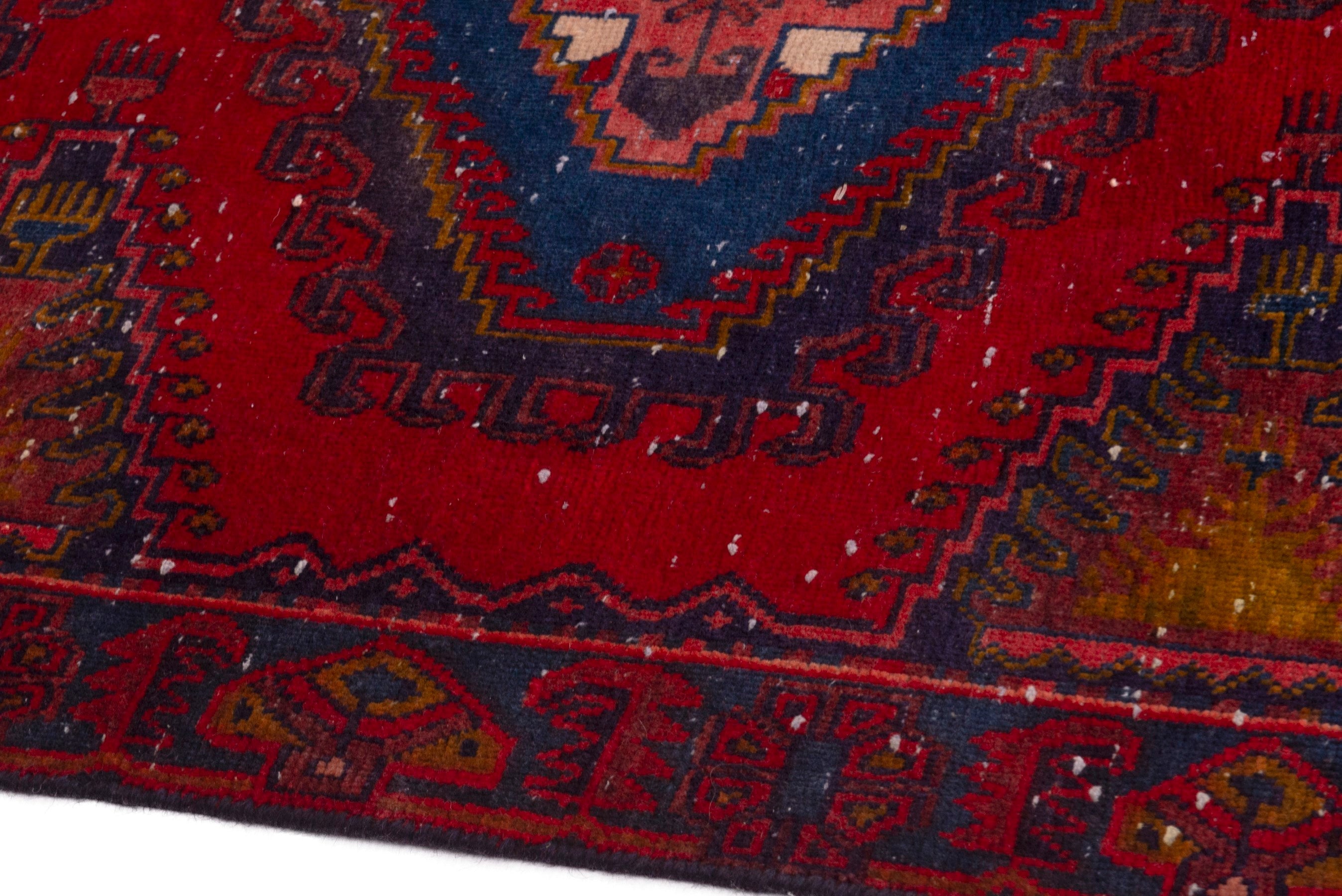 Persian Vist area rug in deep red and dark blue, view 8 of 19