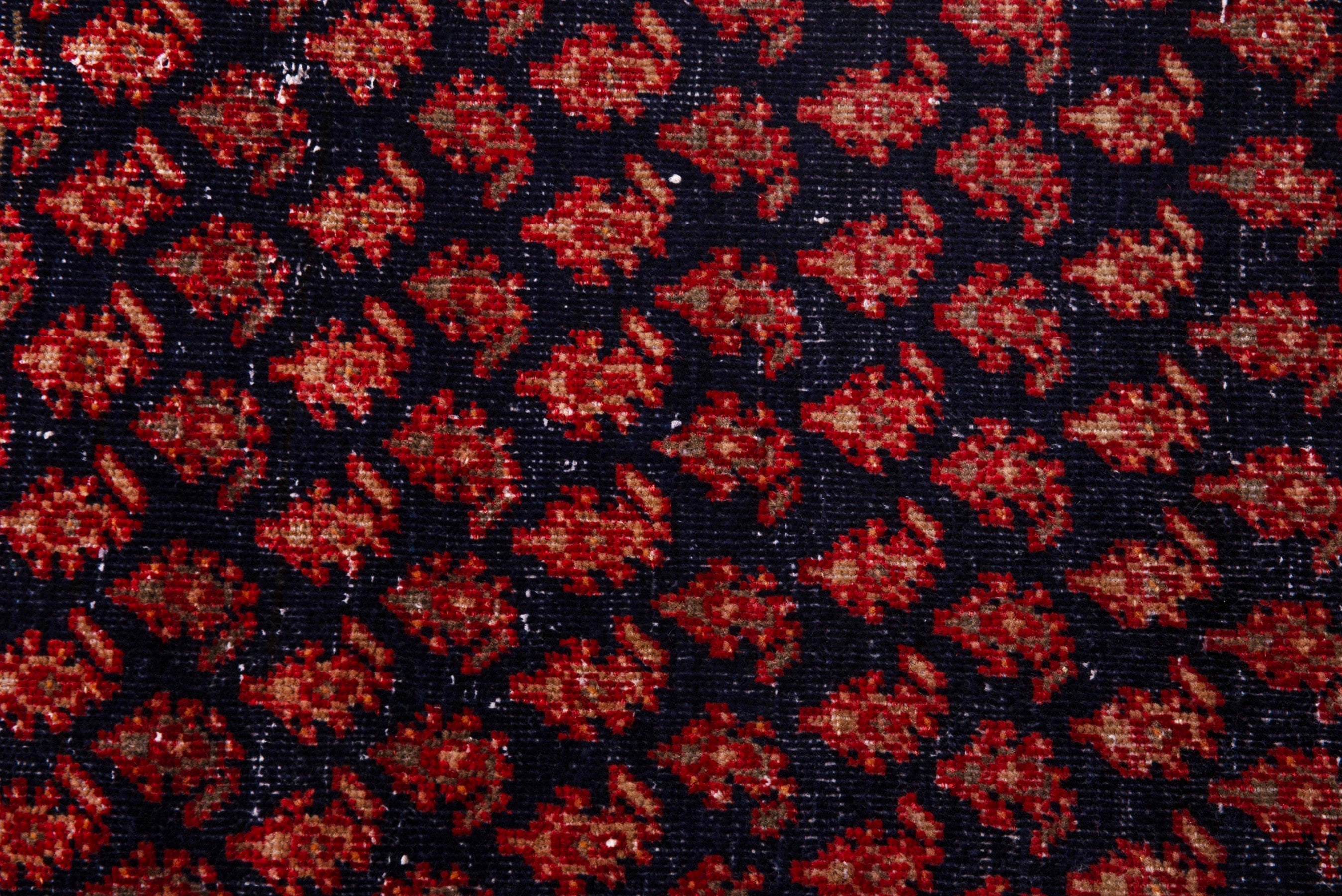 Persian Arak runner rug in navy and rust, view 11 of 17