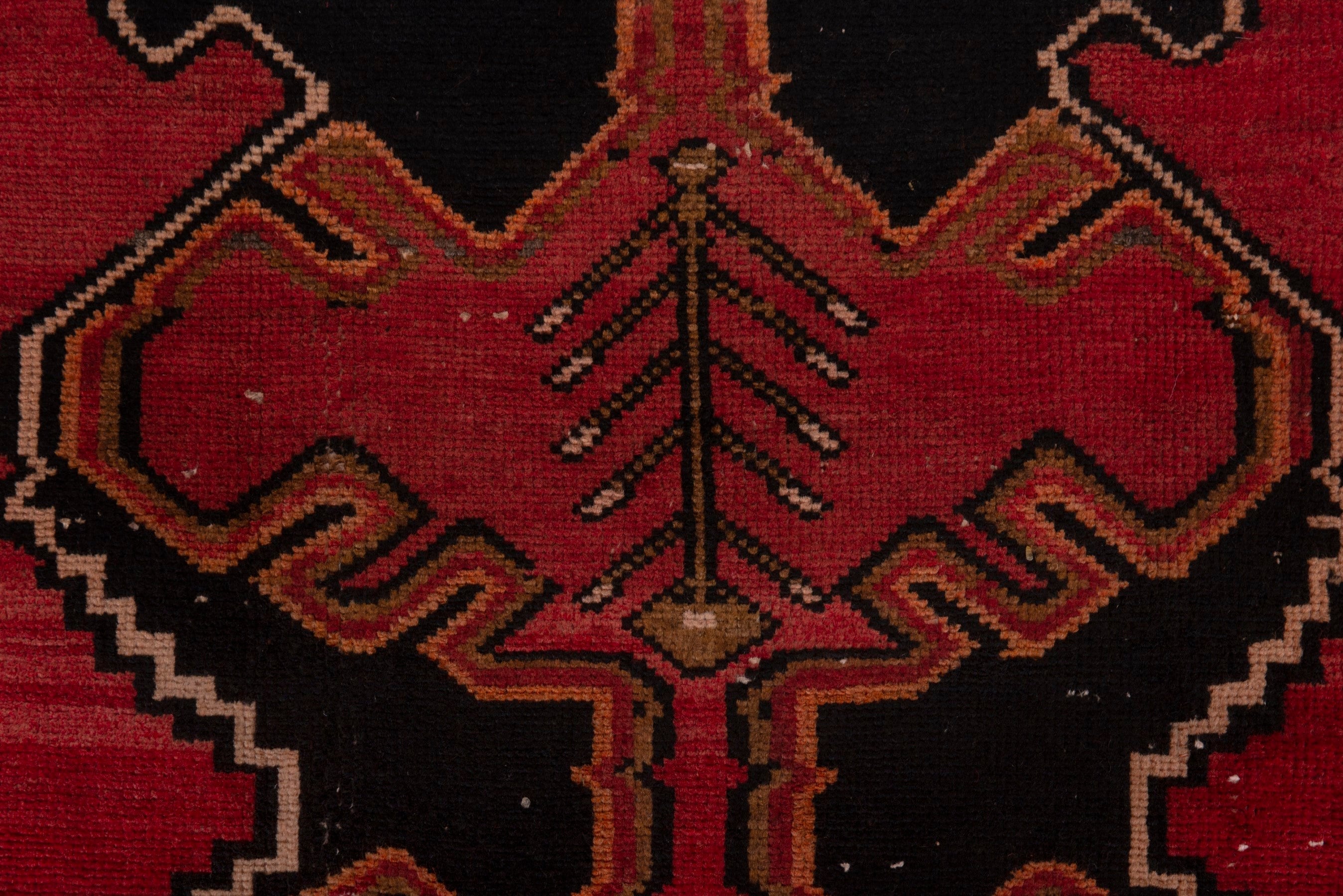 Persian Saveh runner rug in deep red and dark blue, view 14 of 18
