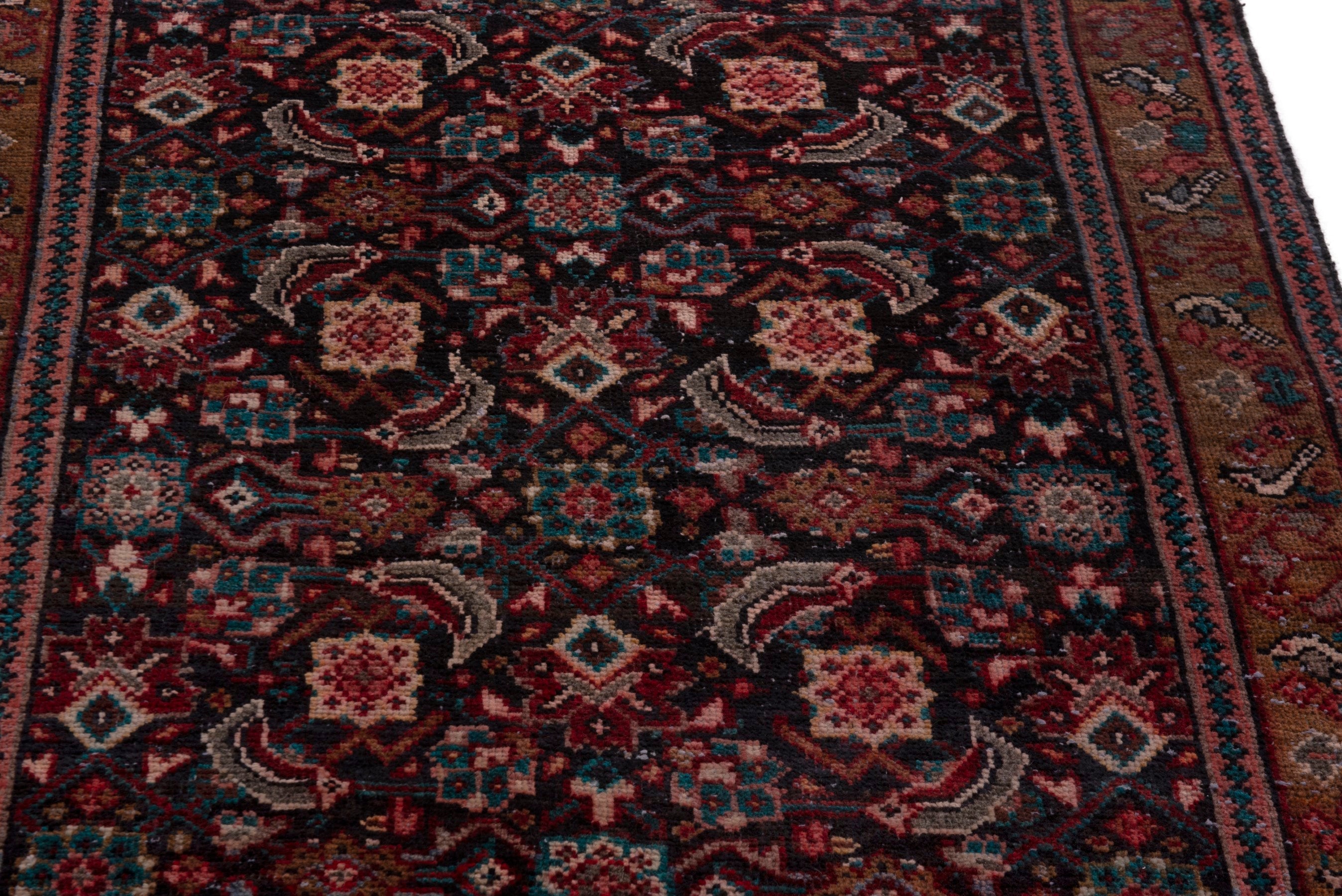 Persian Mahal area rug in burgundy and rust, view 10 of 18