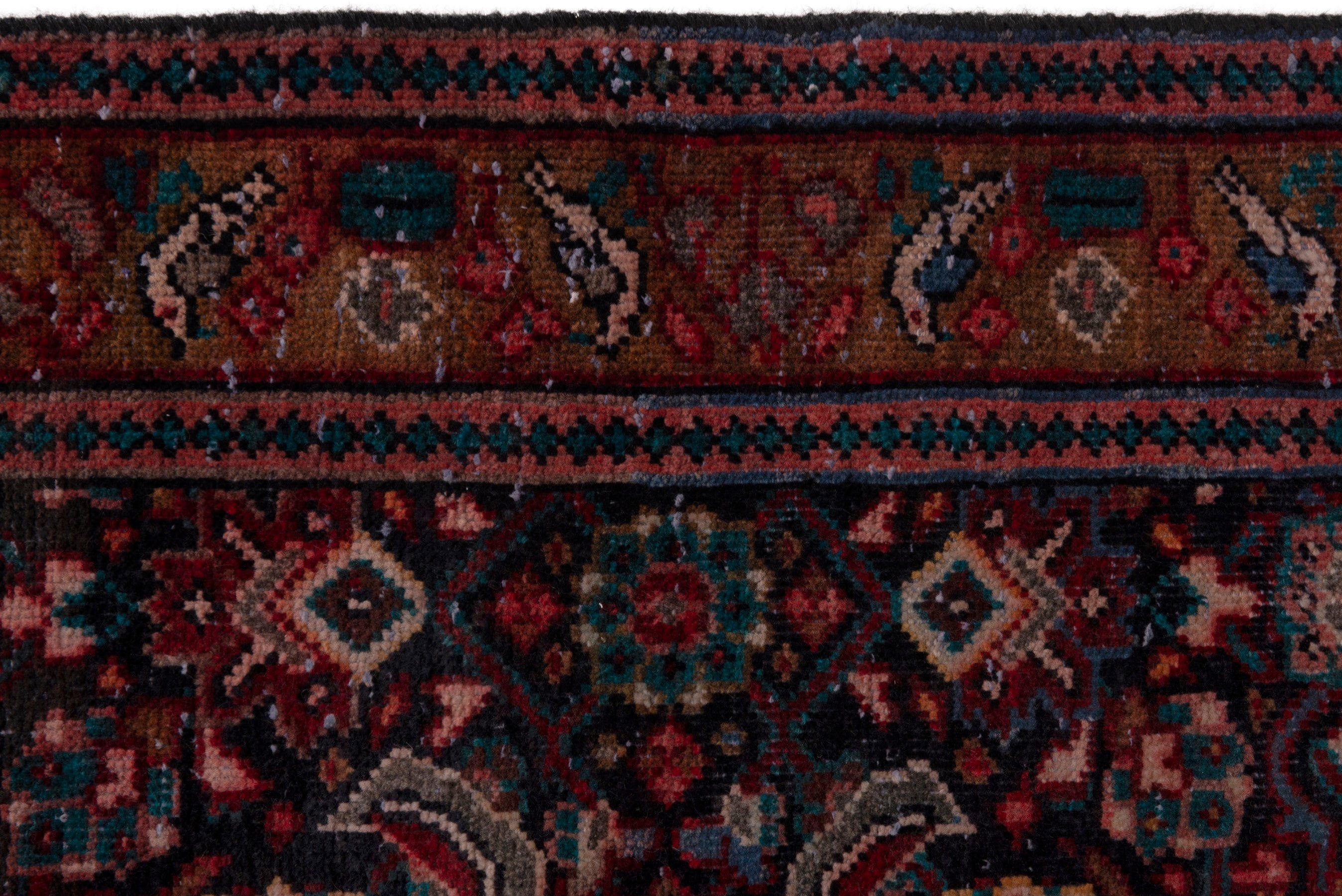 Persian Mahal area rug in burgundy and rust, view 13 of 18