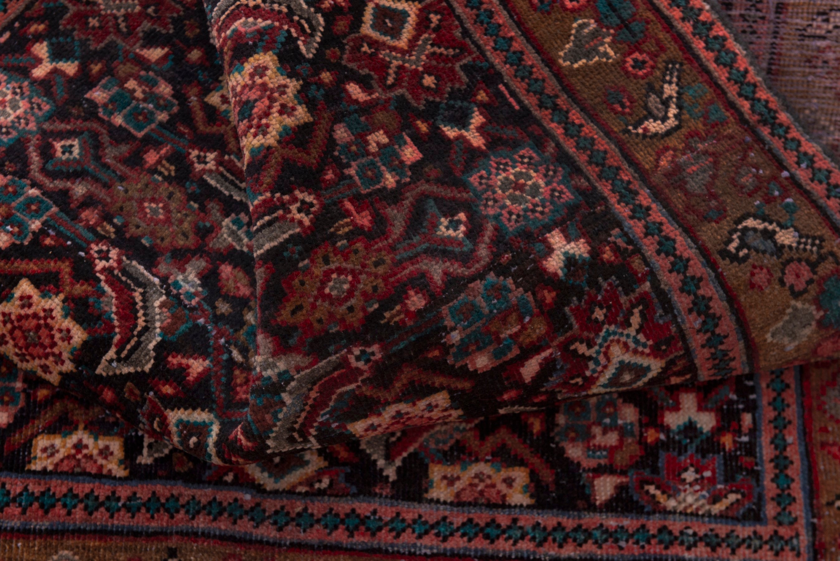Persian Mahal area rug in burgundy and rust, view 16 of 18