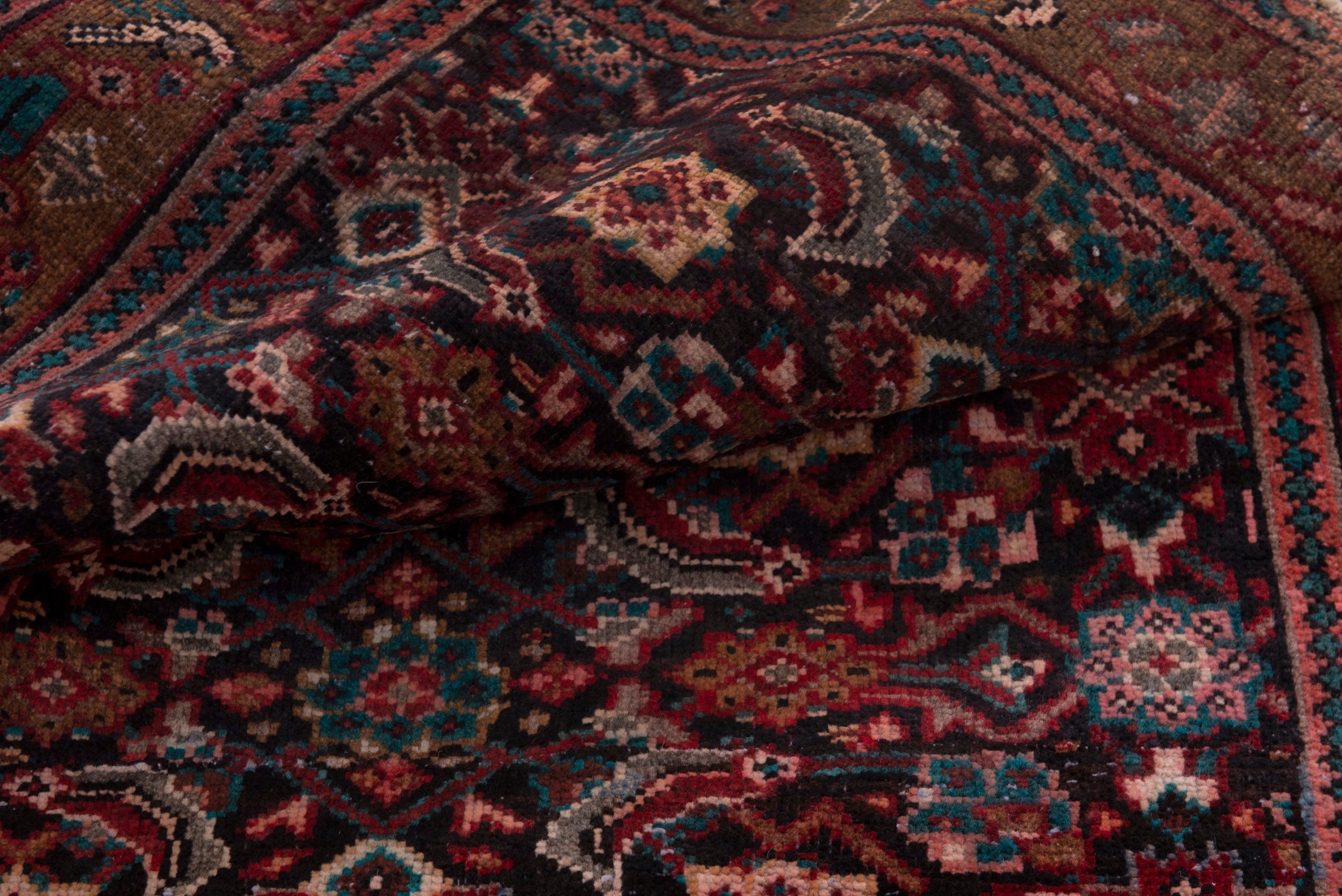 Persian Mahal area rug in burgundy and rust, view 17 of 18