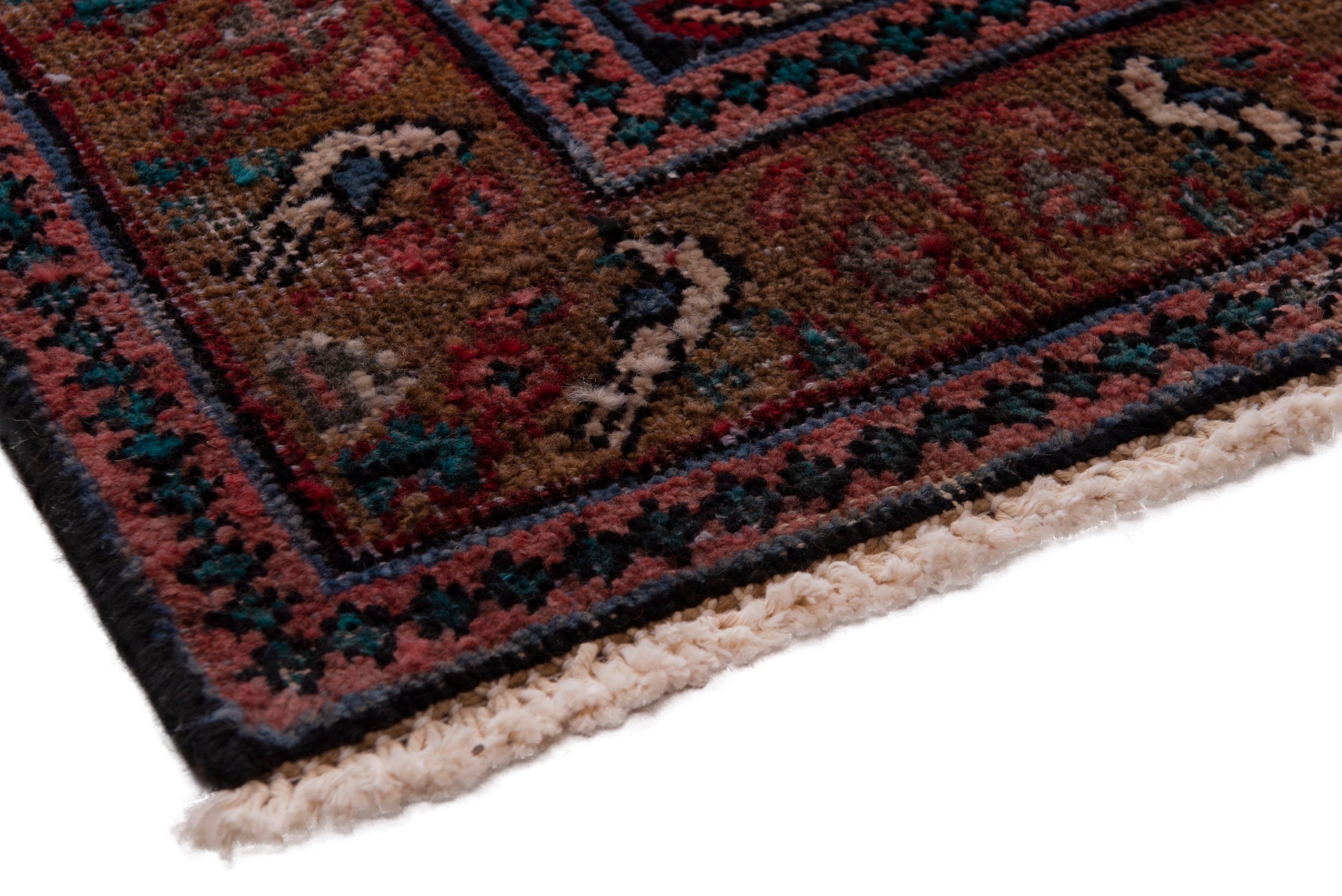 Persian Mahal area rug in burgundy and rust, view 6 of 18