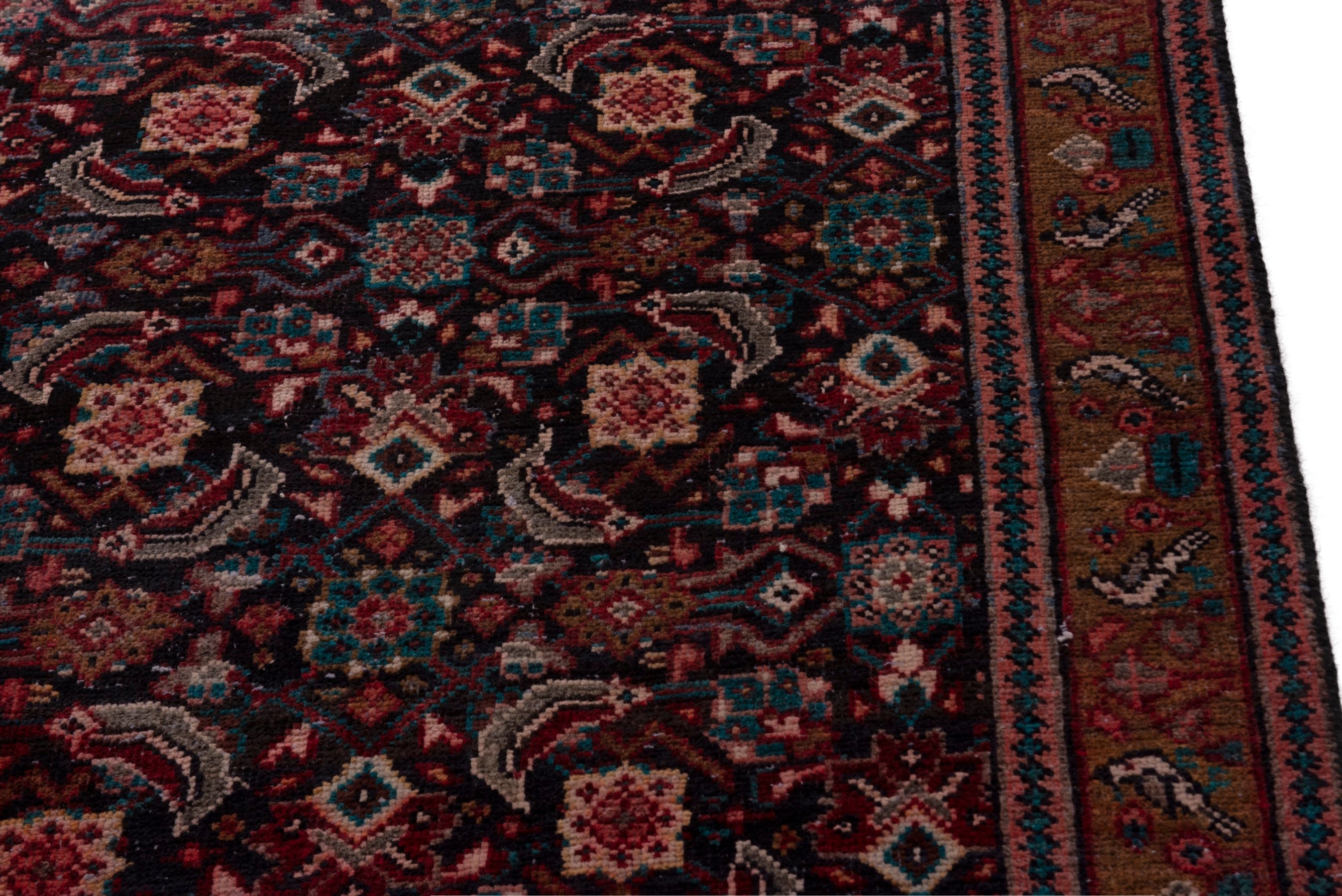 Persian Mahal area rug in burgundy and rust, view 7 of 18