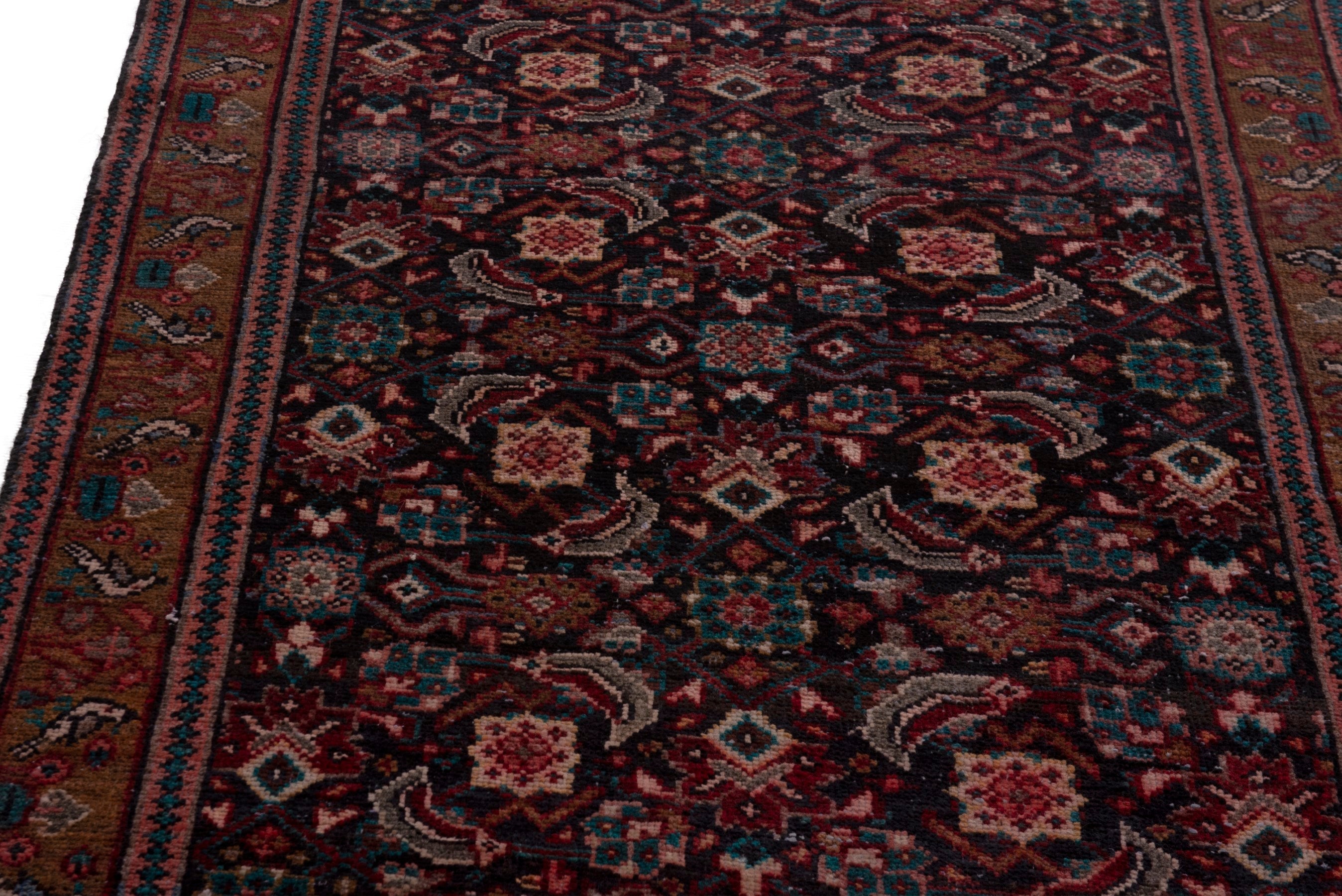 Persian Mahal area rug in burgundy and rust, view 9 of 18