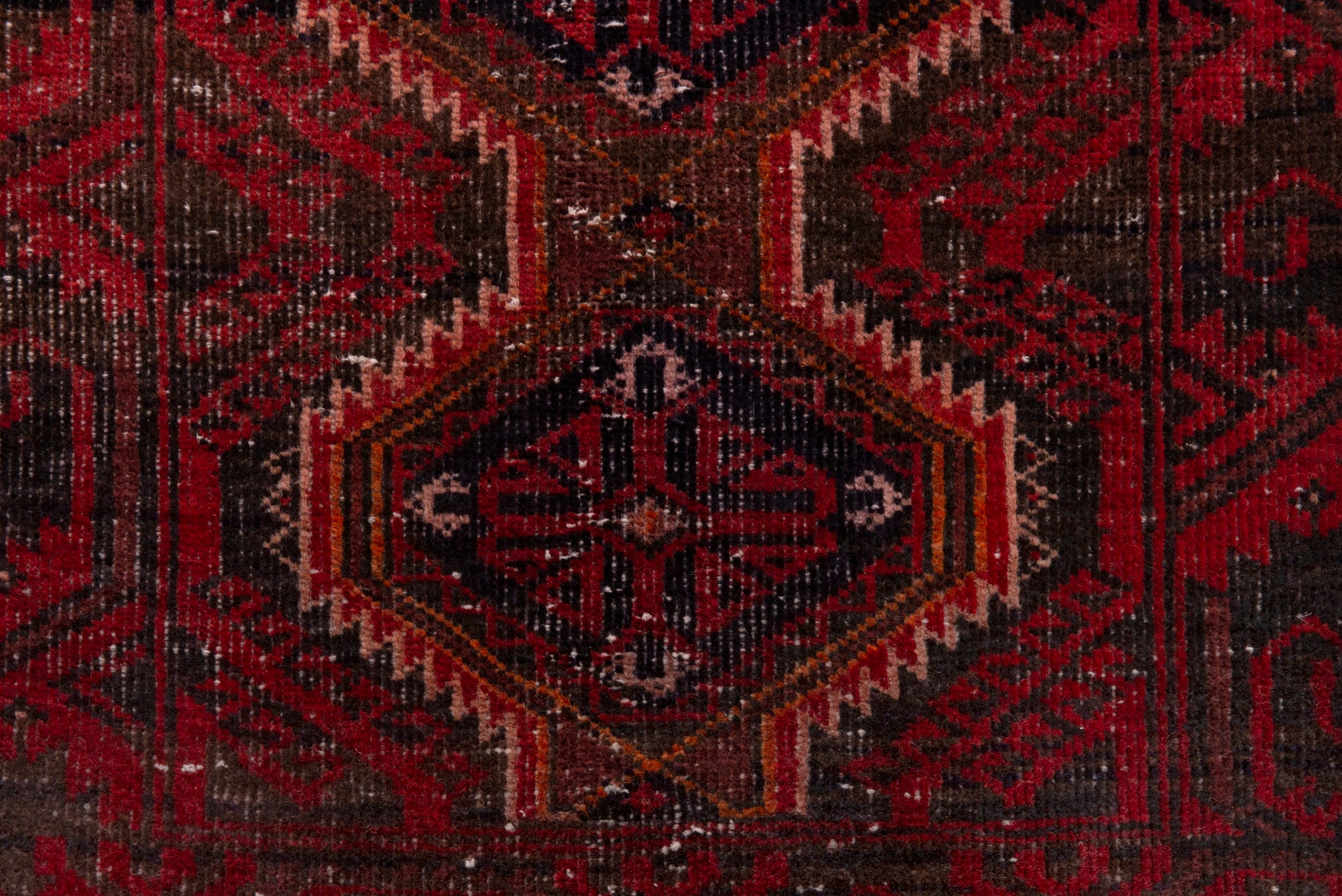 Persian Baluch runner rug in burgundy and deep red, view 11 of 18