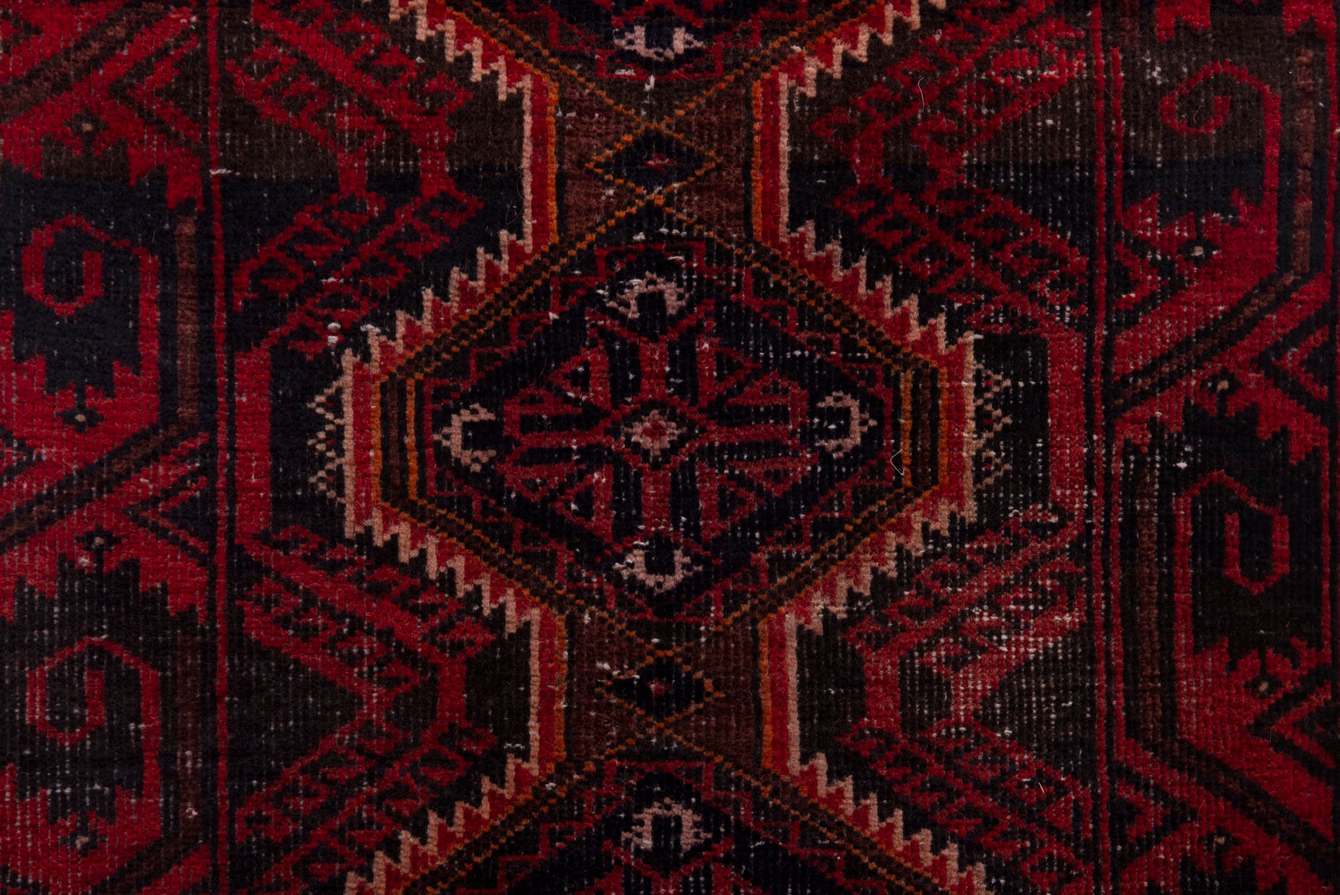 Persian Baluch runner rug in burgundy and deep red, view 12 of 18