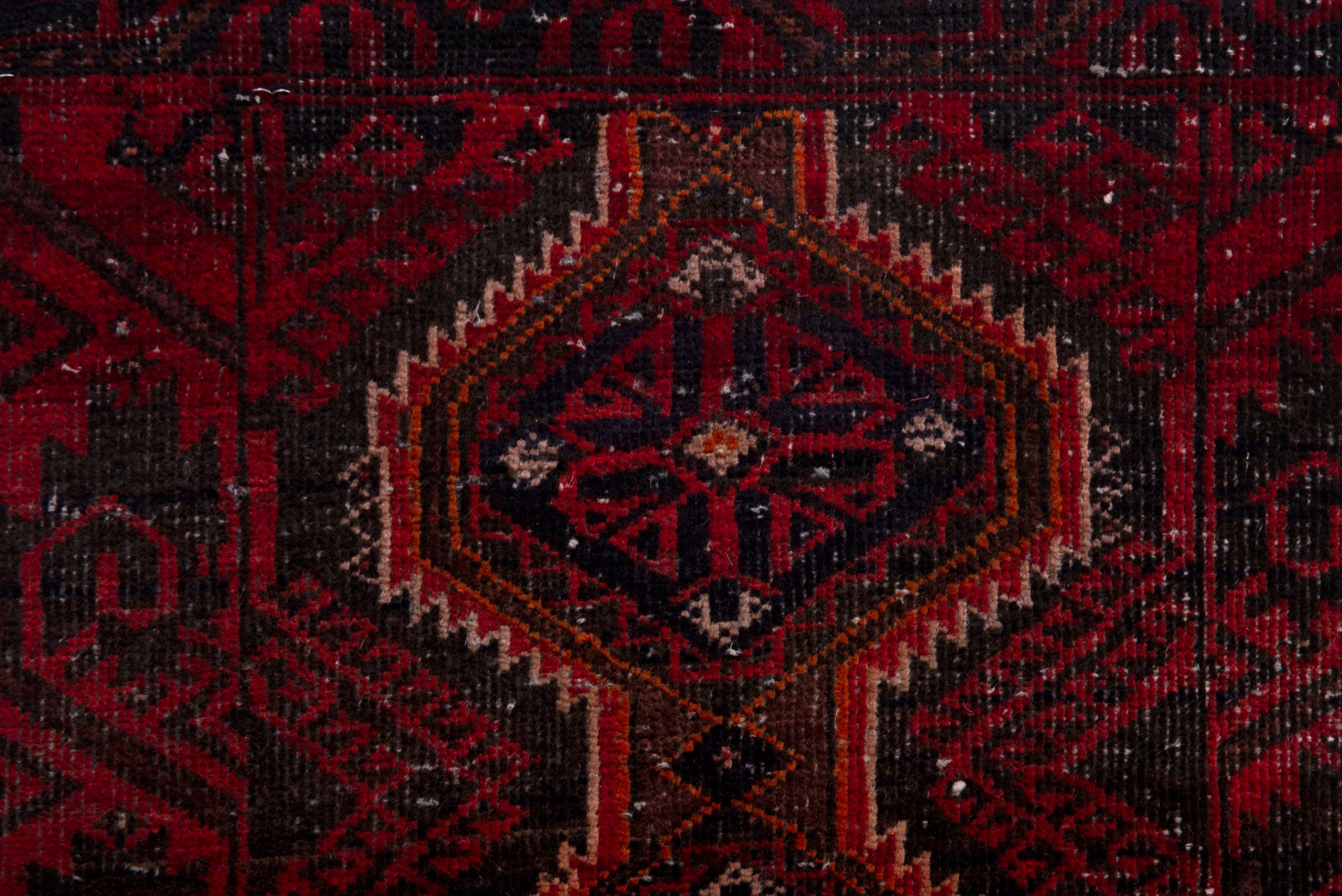 Persian Baluch runner rug in burgundy and deep red, view 14 of 18