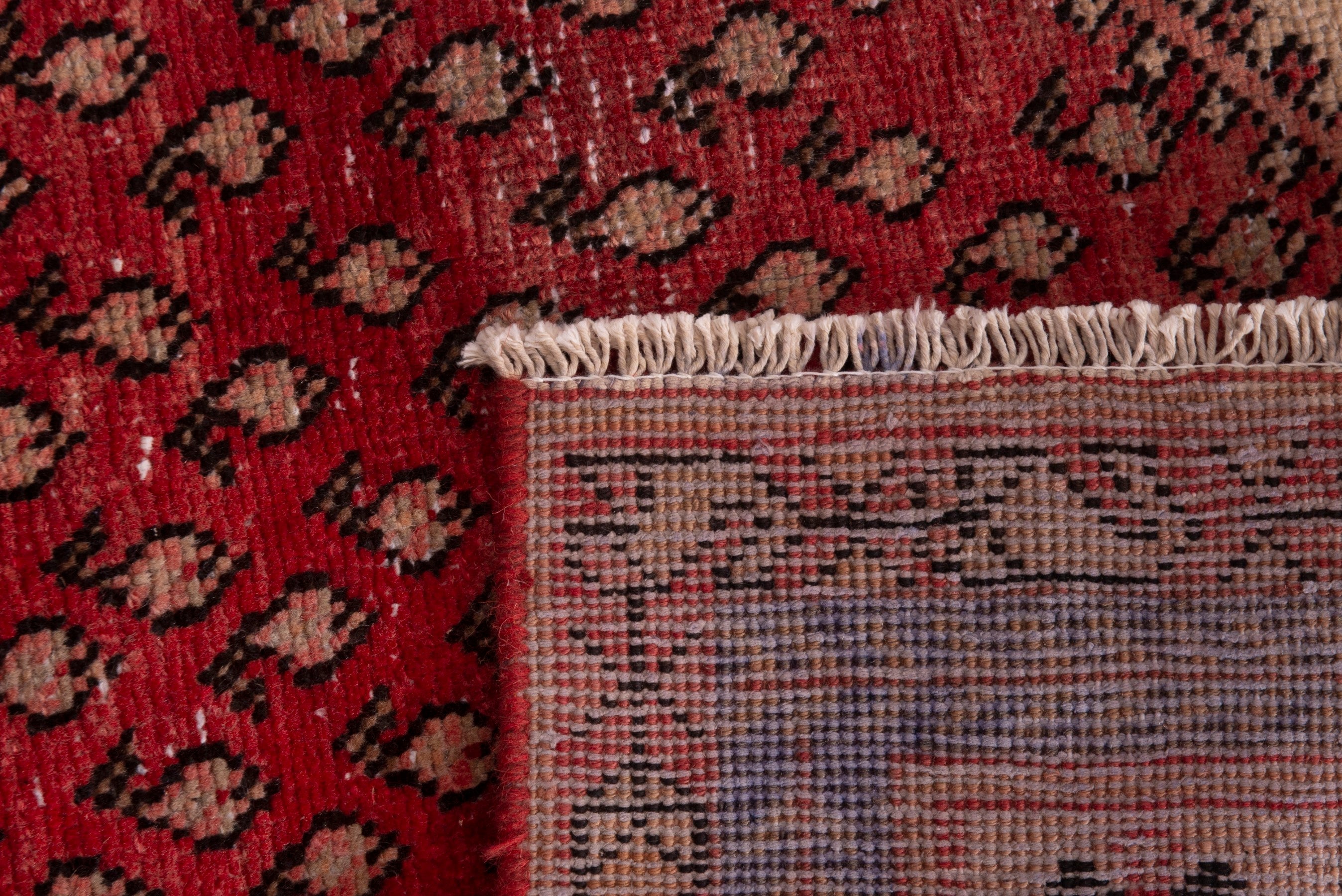 Persian Botteh accent rug in deep red and burgundy, view 17 of 17