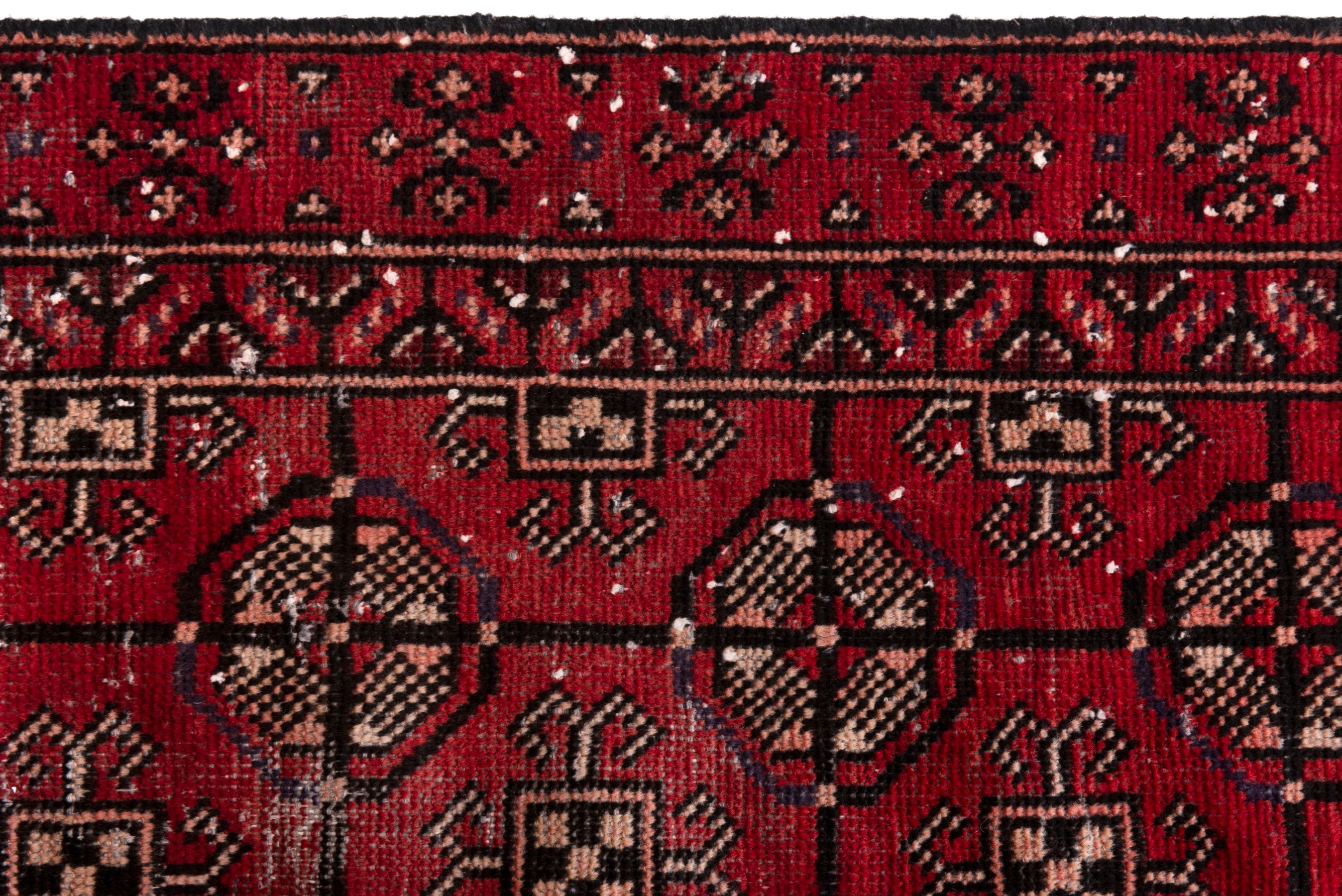 Persian Ferdos accent rug in deep red and chestnut, view 12 of 18