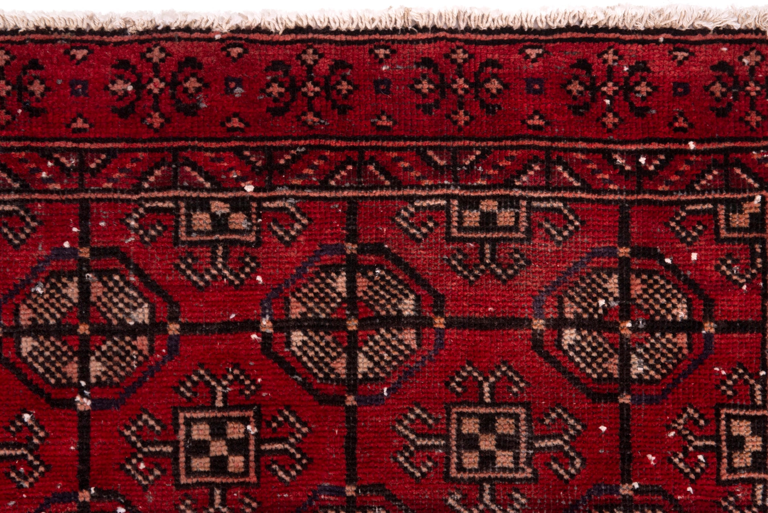 Persian Ferdos accent rug in deep red and chestnut, view 13 of 18