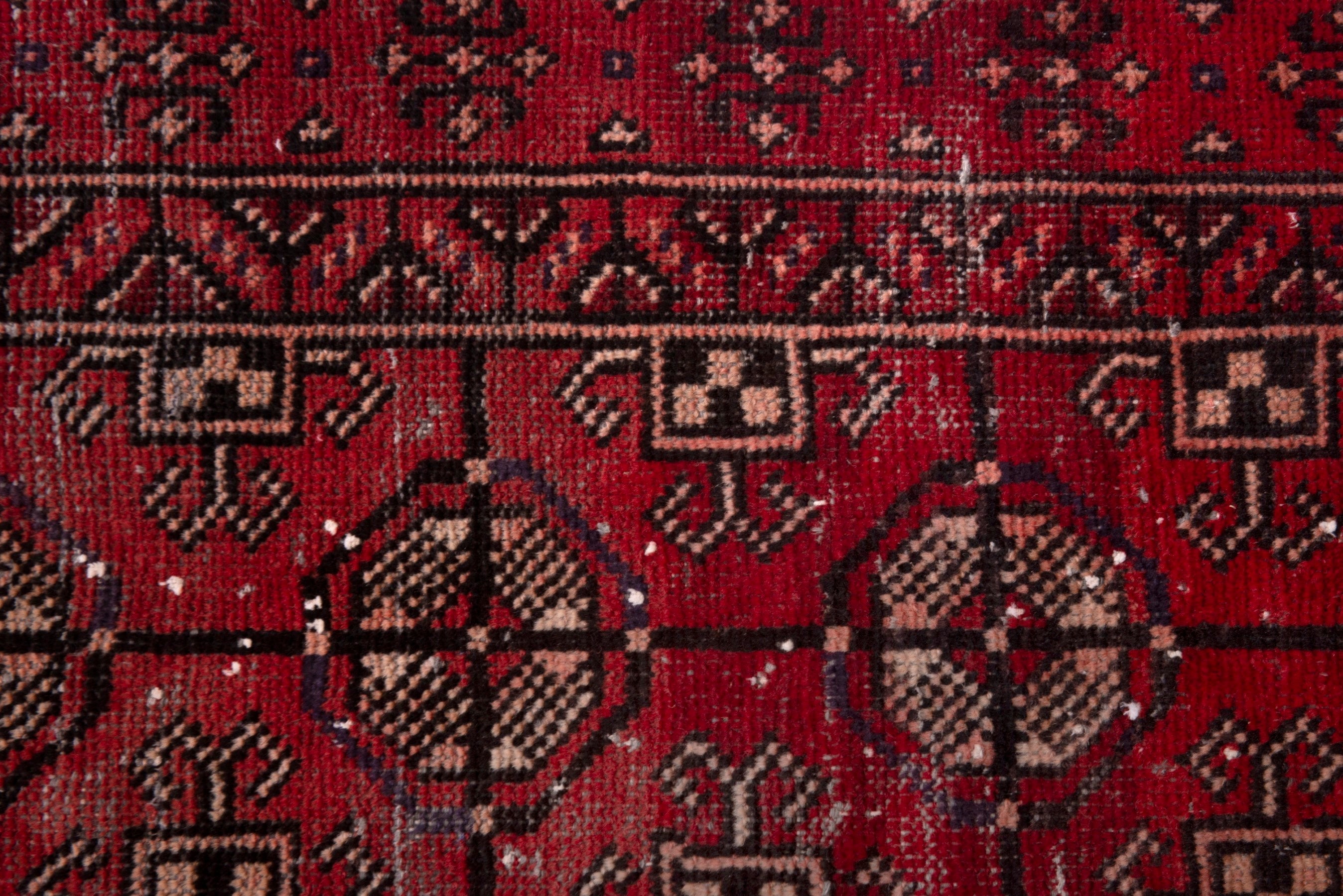 Persian Ferdos accent rug in deep red and chestnut, view 14 of 18