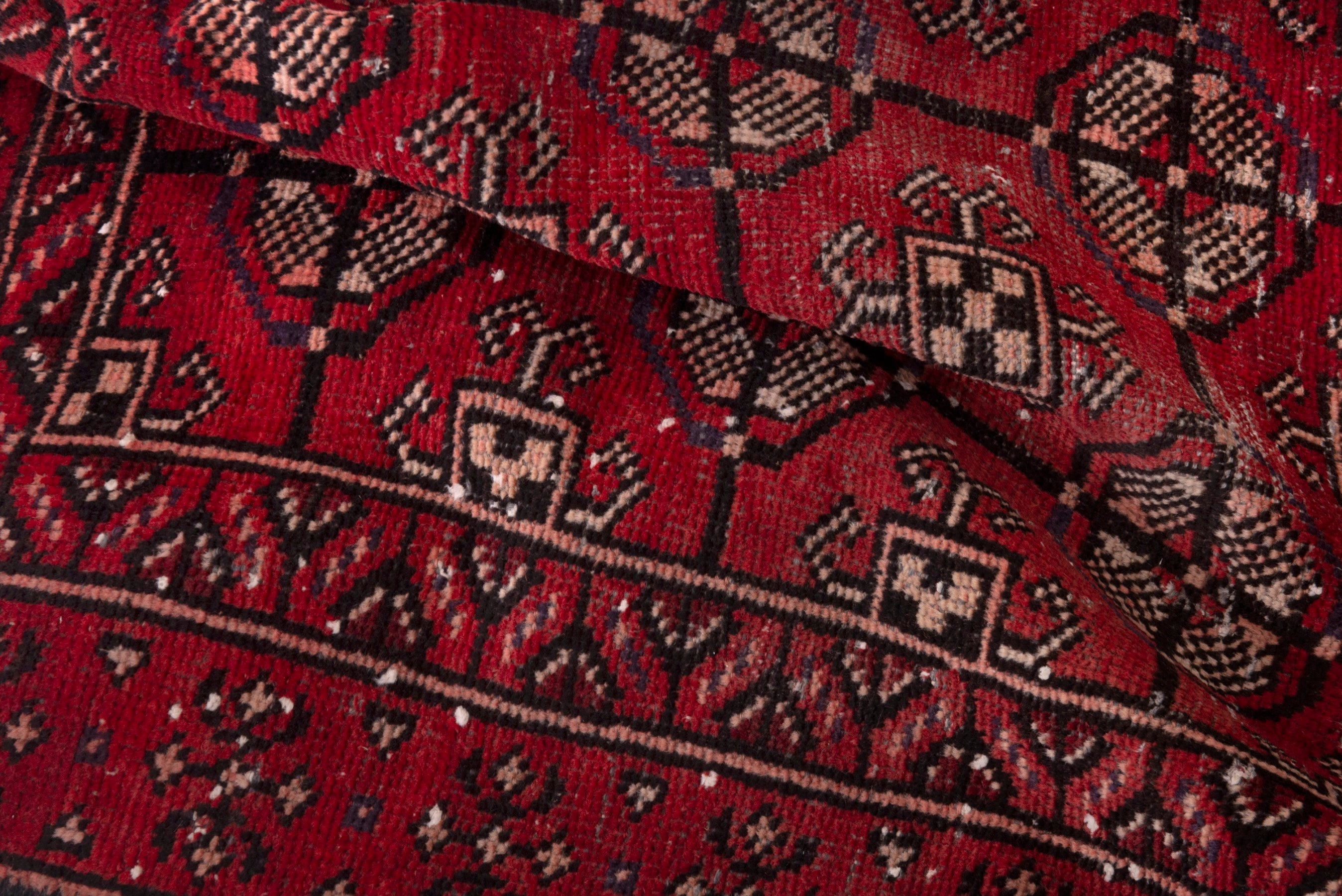 Persian Ferdos accent rug in deep red and chestnut, view 16 of 18