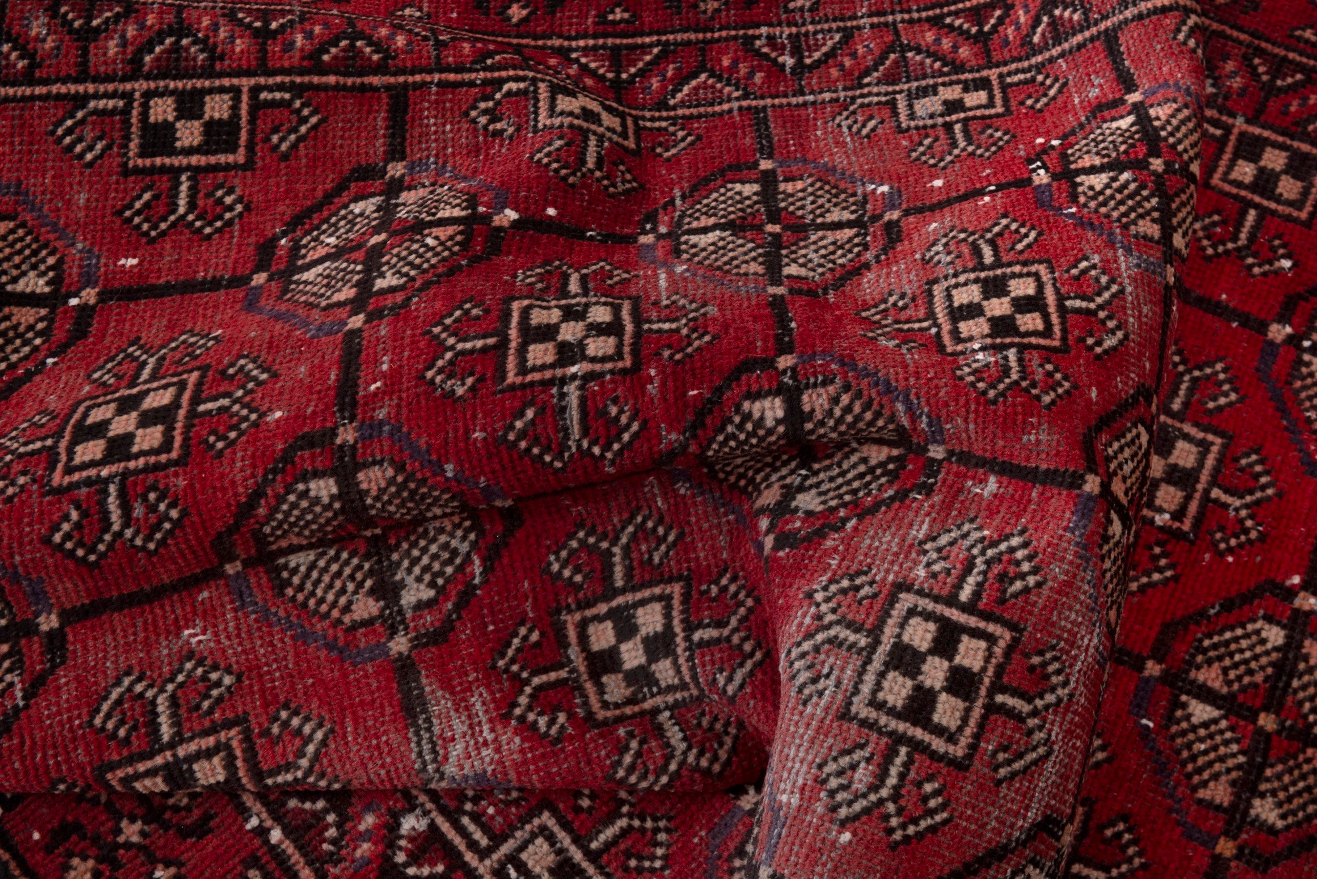 Persian Ferdos accent rug in deep red and chestnut, view 17 of 18