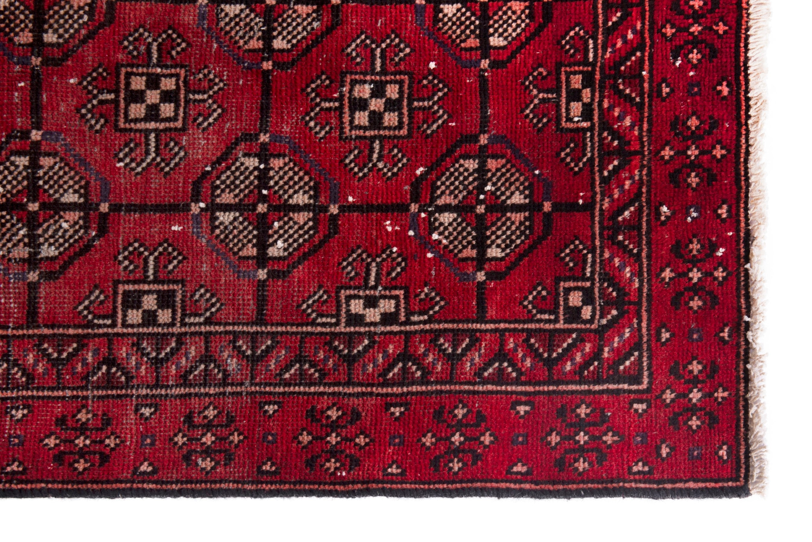 Persian Ferdos accent rug in deep red and chestnut, view 5 of 18