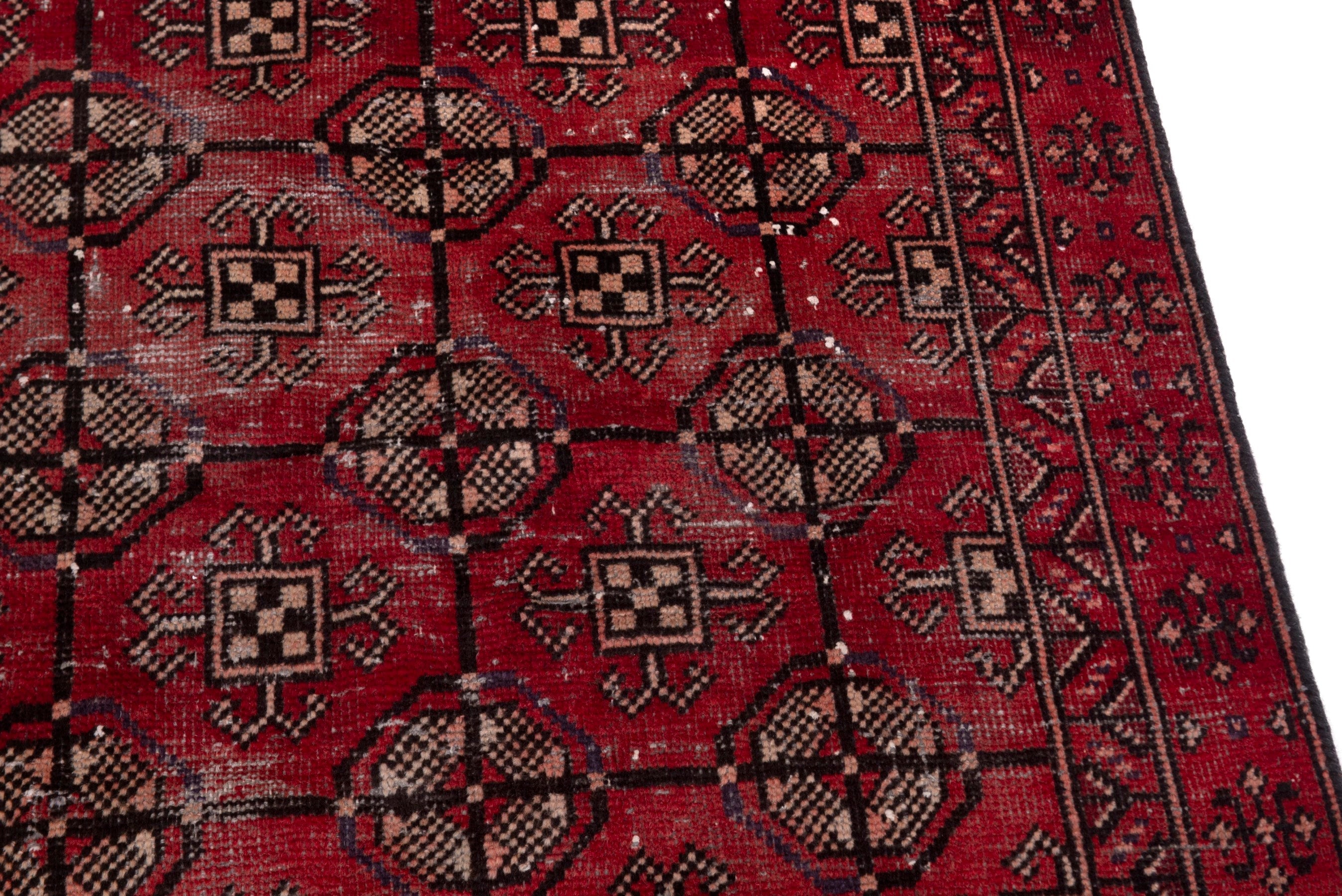 Persian Ferdos accent rug in deep red and chestnut, view 7 of 18