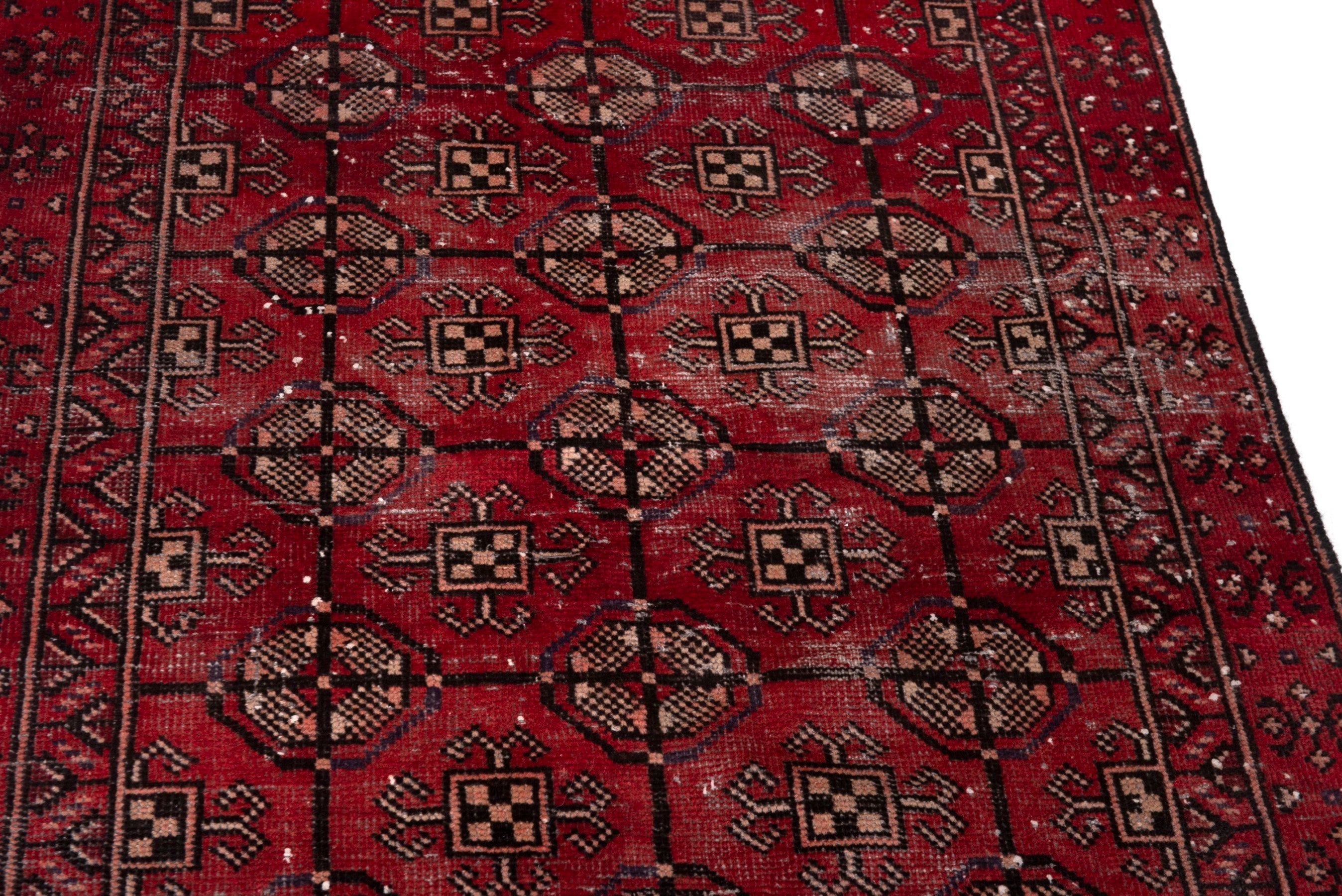 Persian Ferdos accent rug in deep red and chestnut, view 9 of 18