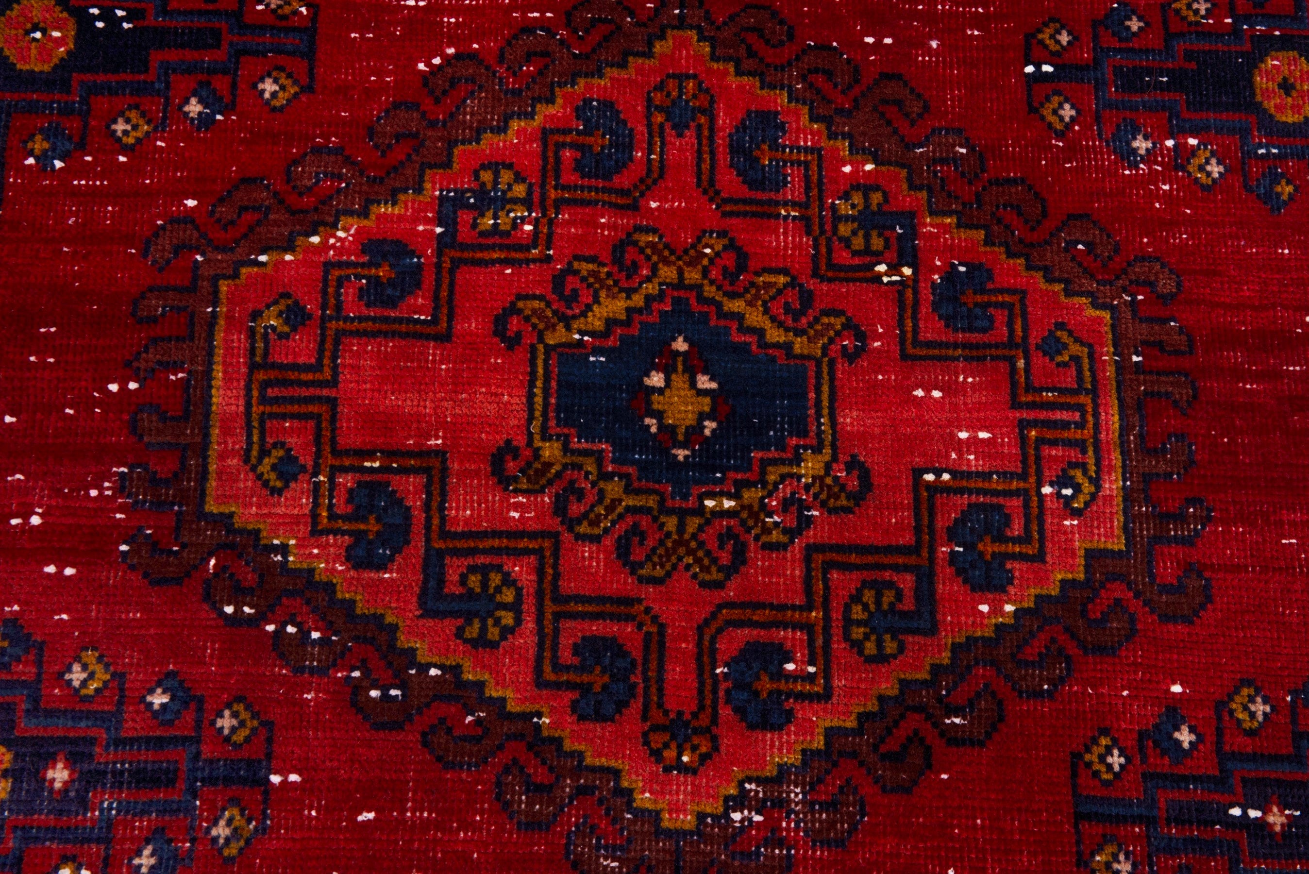 Persian Vist accent rug in deep red and burgundy, view 12 of 18