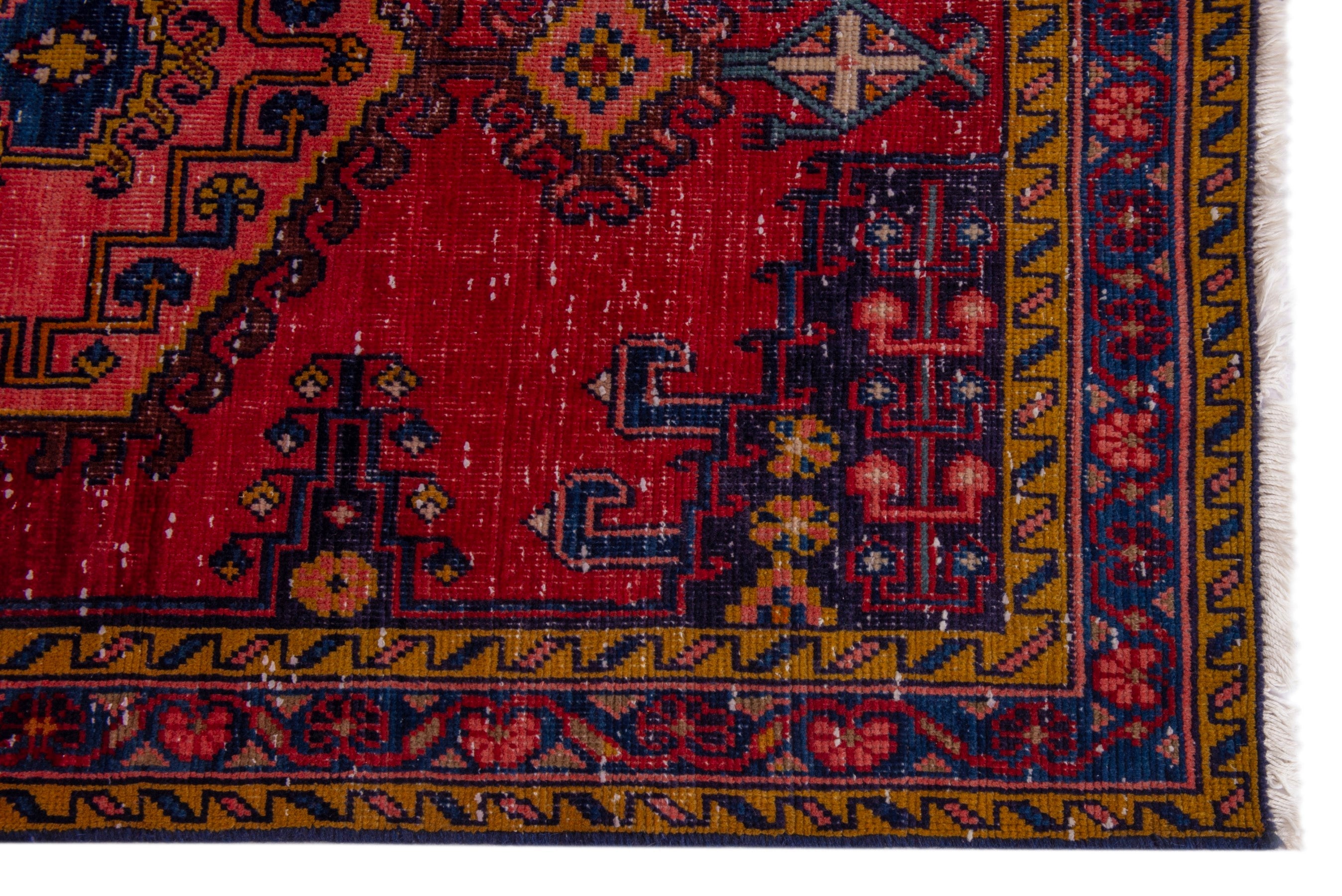 Persian Vist accent rug in deep red and burgundy, view 5 of 18