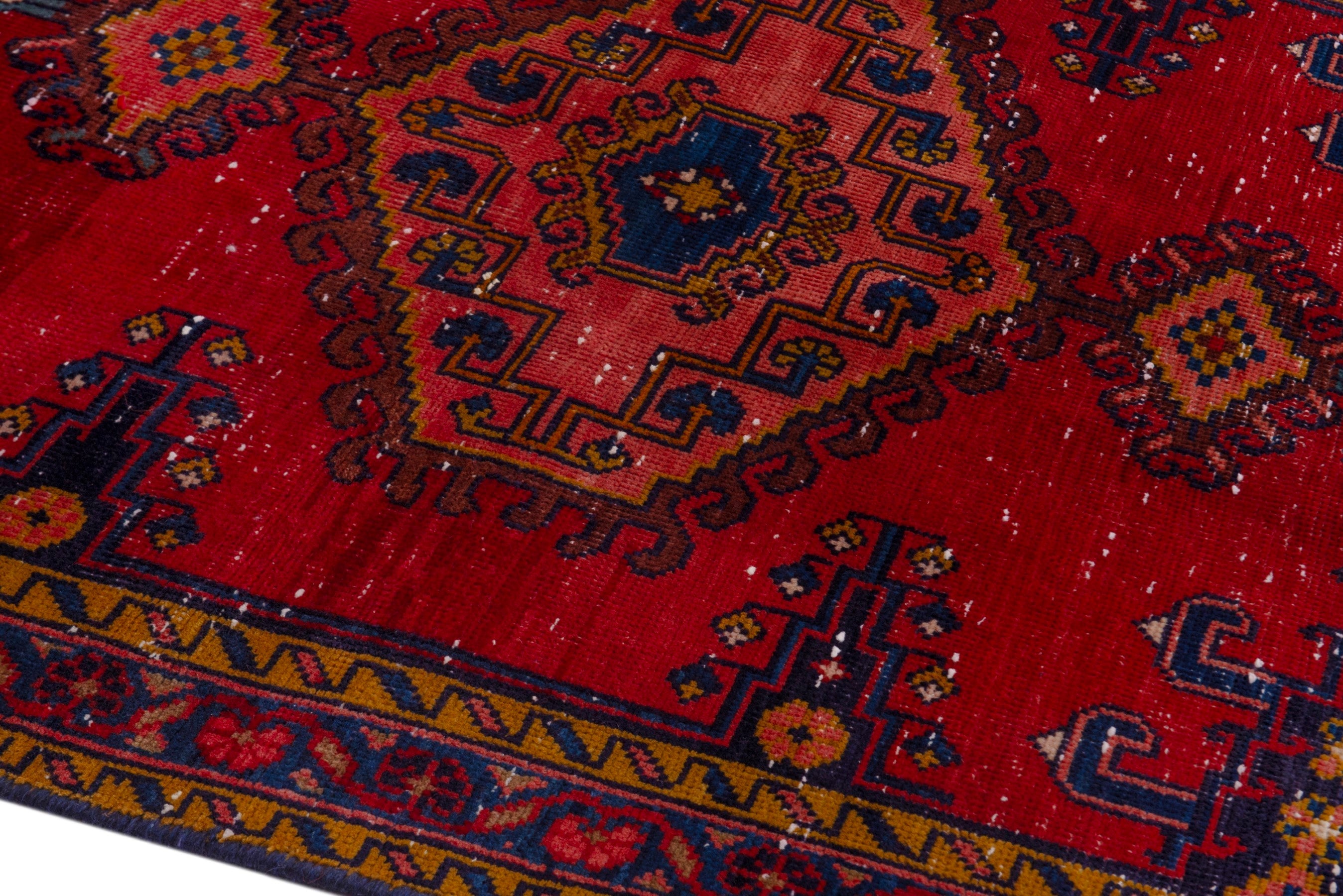 Persian Vist accent rug in deep red and burgundy, view 8 of 18