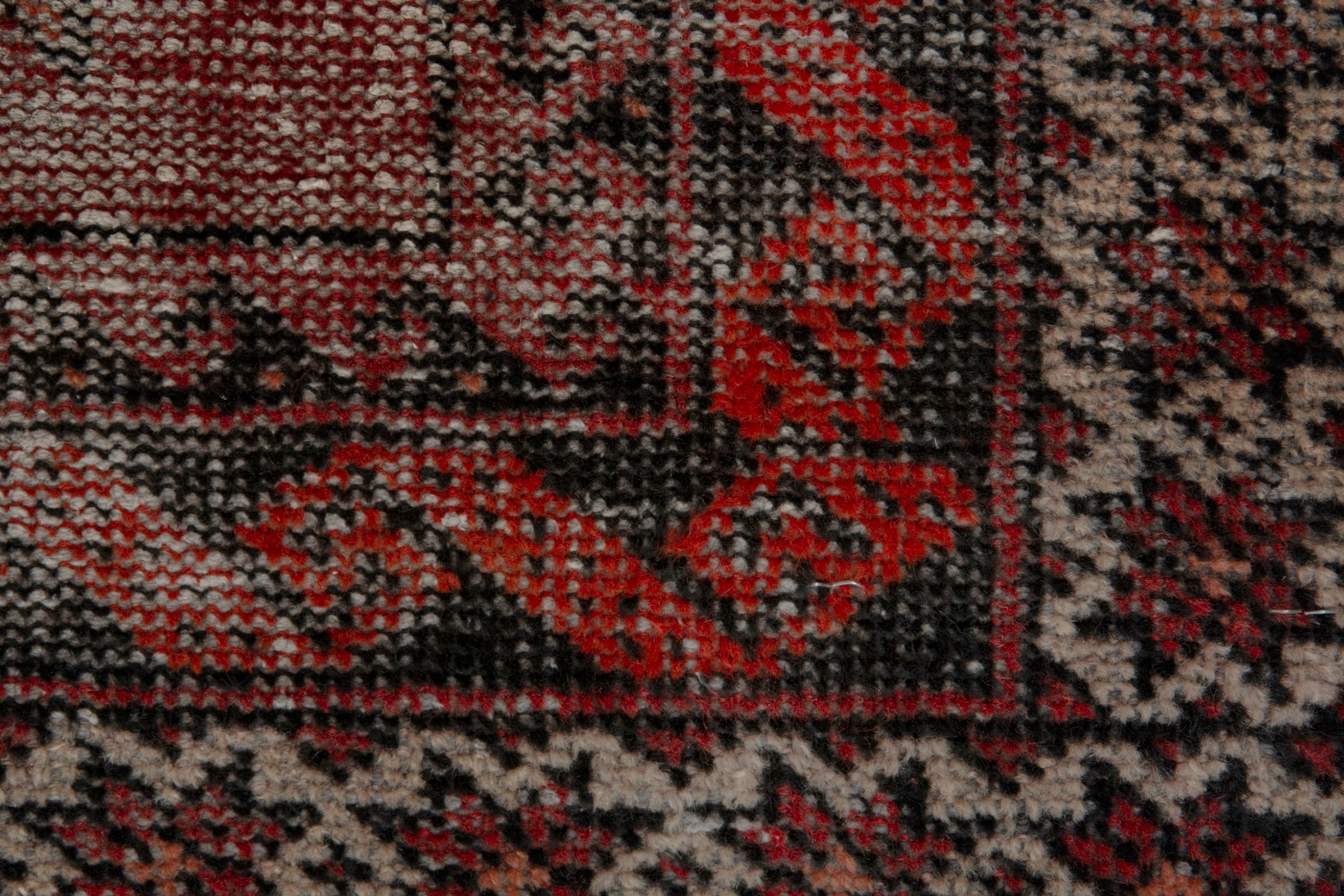 Persian Ferdos accent rug in faded red and deep red, view 11 of 18