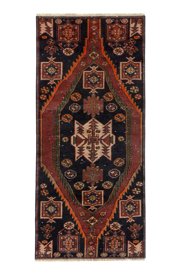 5186, Persian Saveh Mini Rug