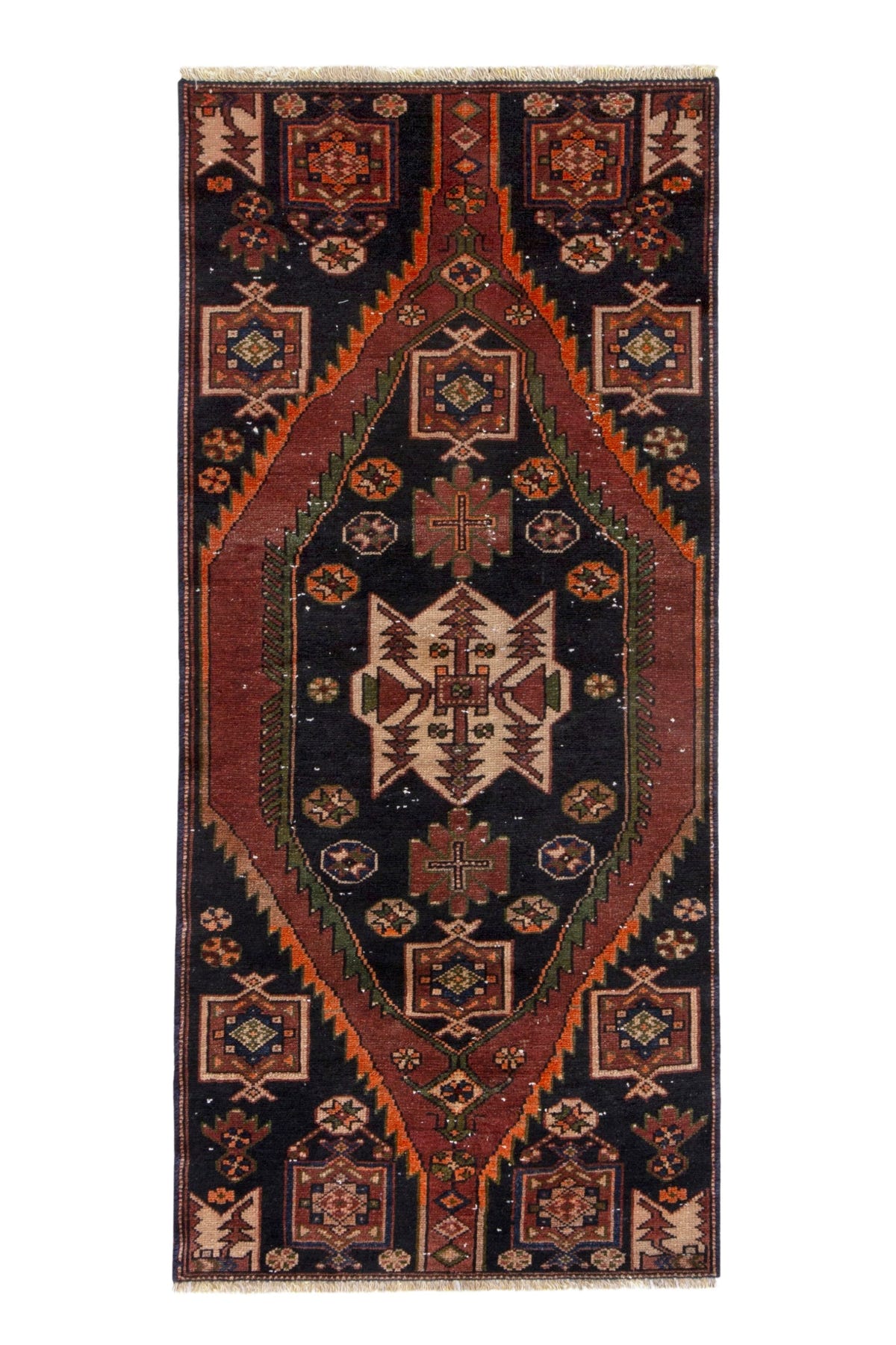 5186, Persian Saveh Mini Rug