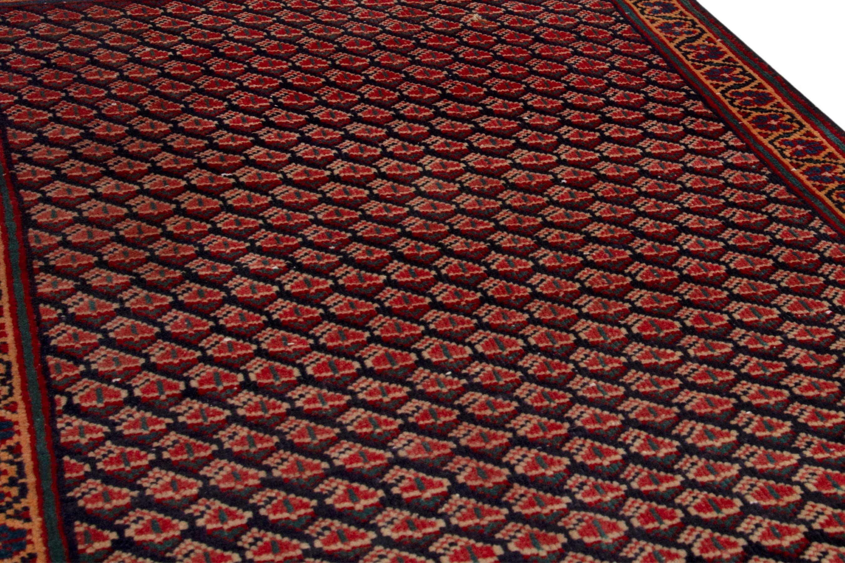 Persian Vist accent rug in burgundy and rust, view 10 of 17