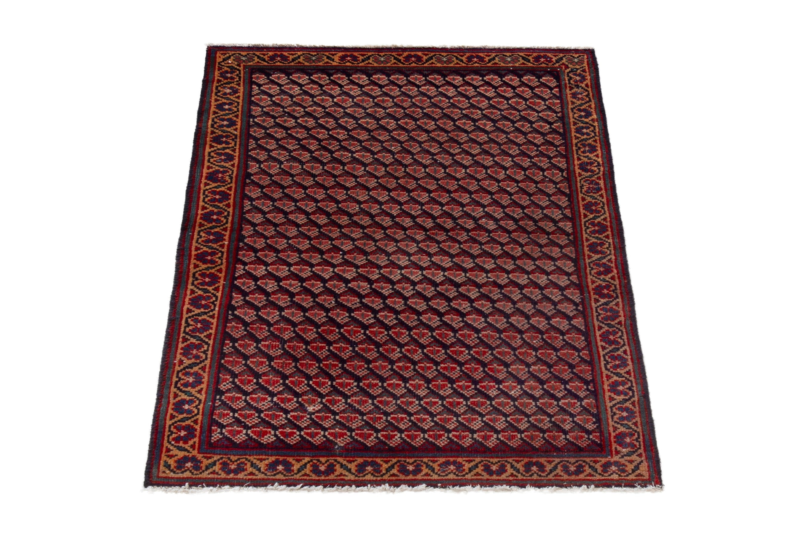 Persian Vist accent rug in burgundy and rust, view 2 of 17